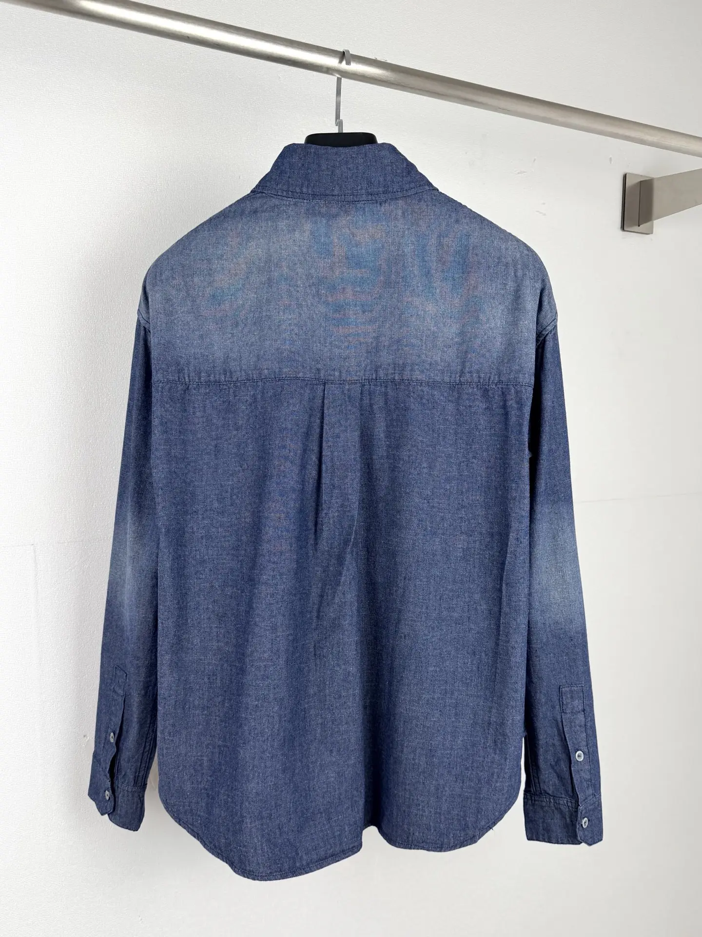Anagram Embroidered Washed Denim Shirt D25521295 — view 3