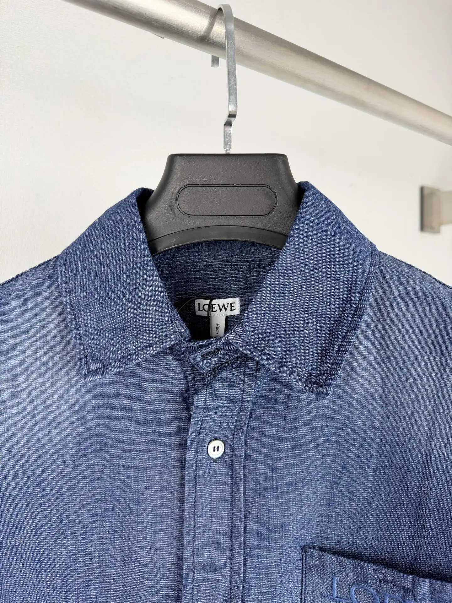 Anagram Embroidered Washed Denim Shirt D25521295 — view 5