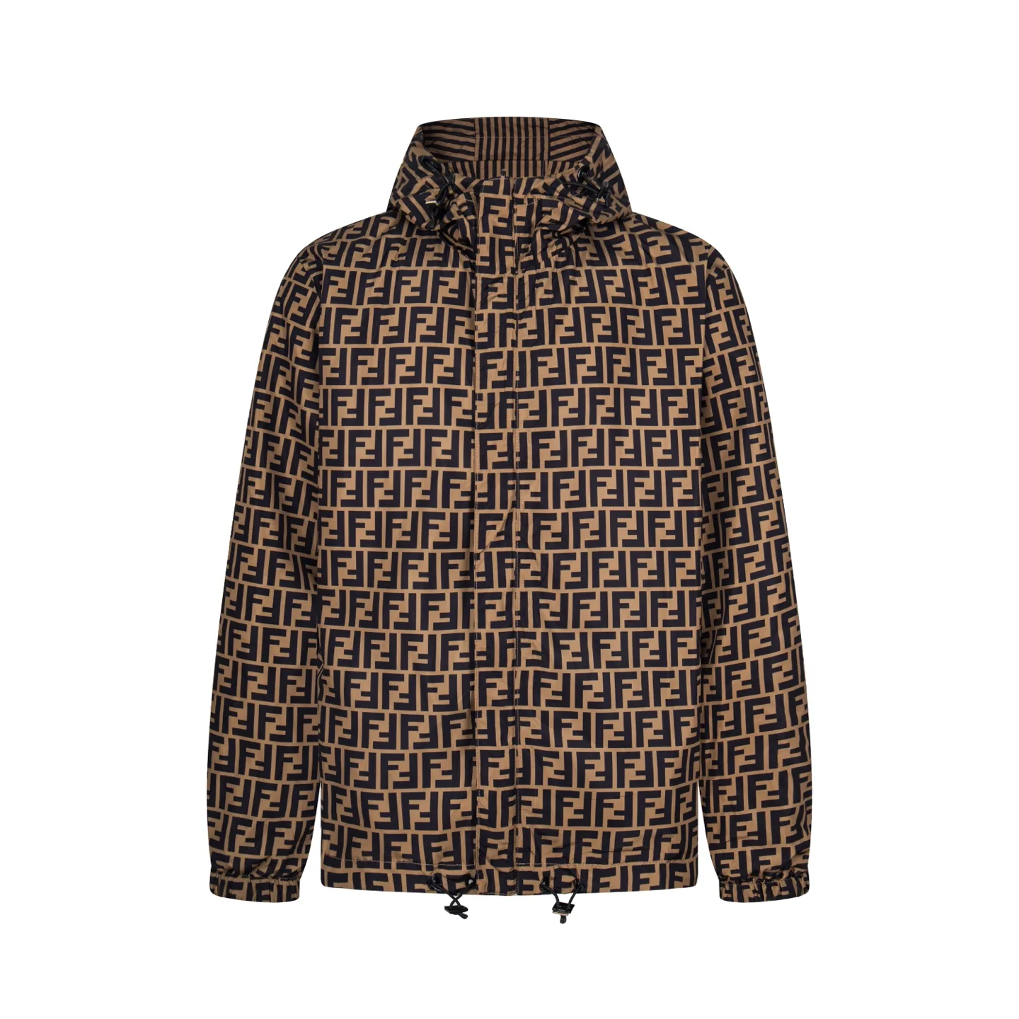Reversible FF Monogram Jacquard Hooded Jacket D25523497