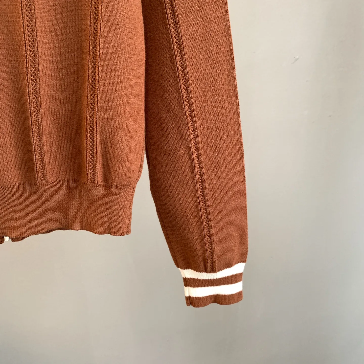 Logo-Embroidered Striped Knit Track Jacket D25524190 — view 8