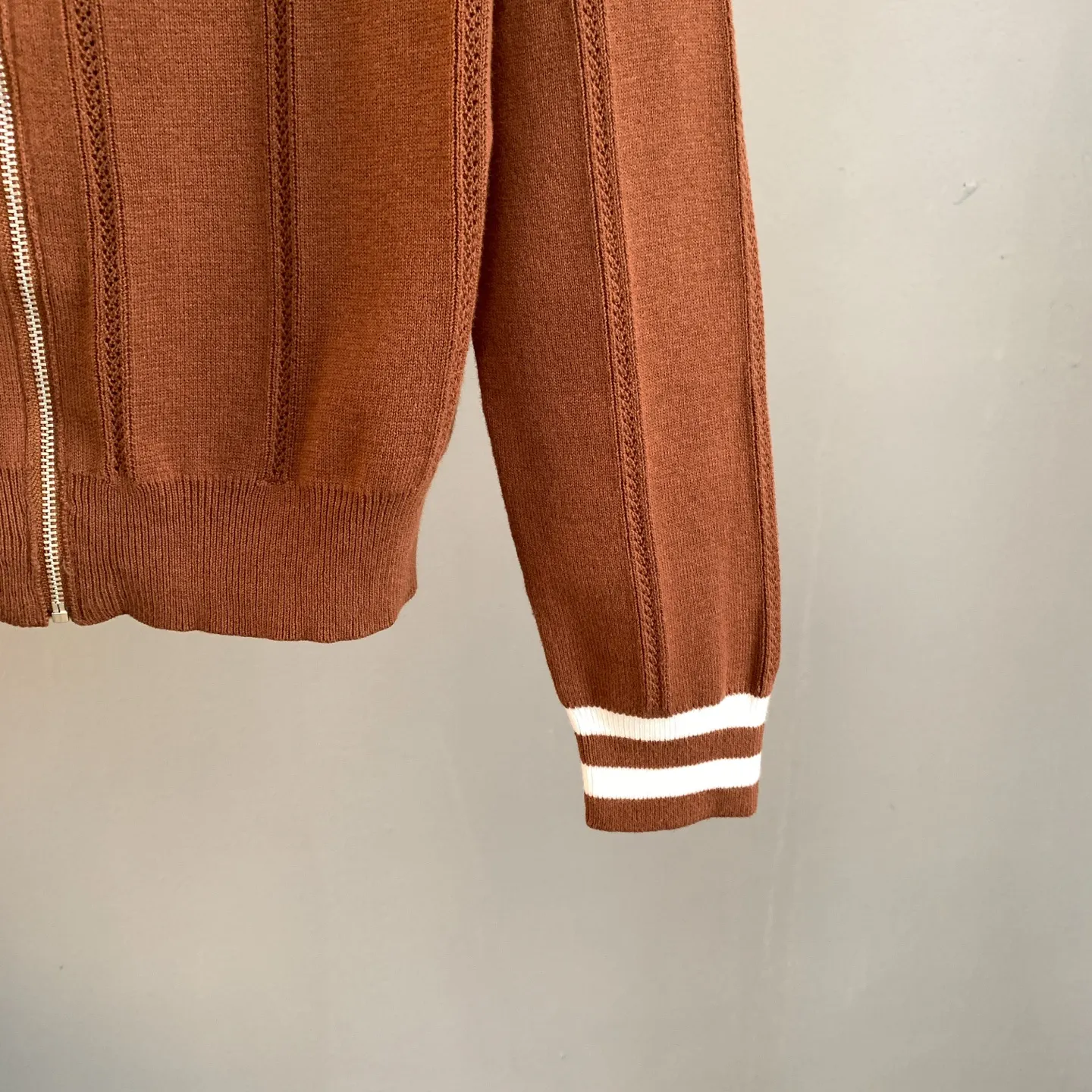 Logo-Embroidered Striped Knit Track Jacket D25524190 — view 9
