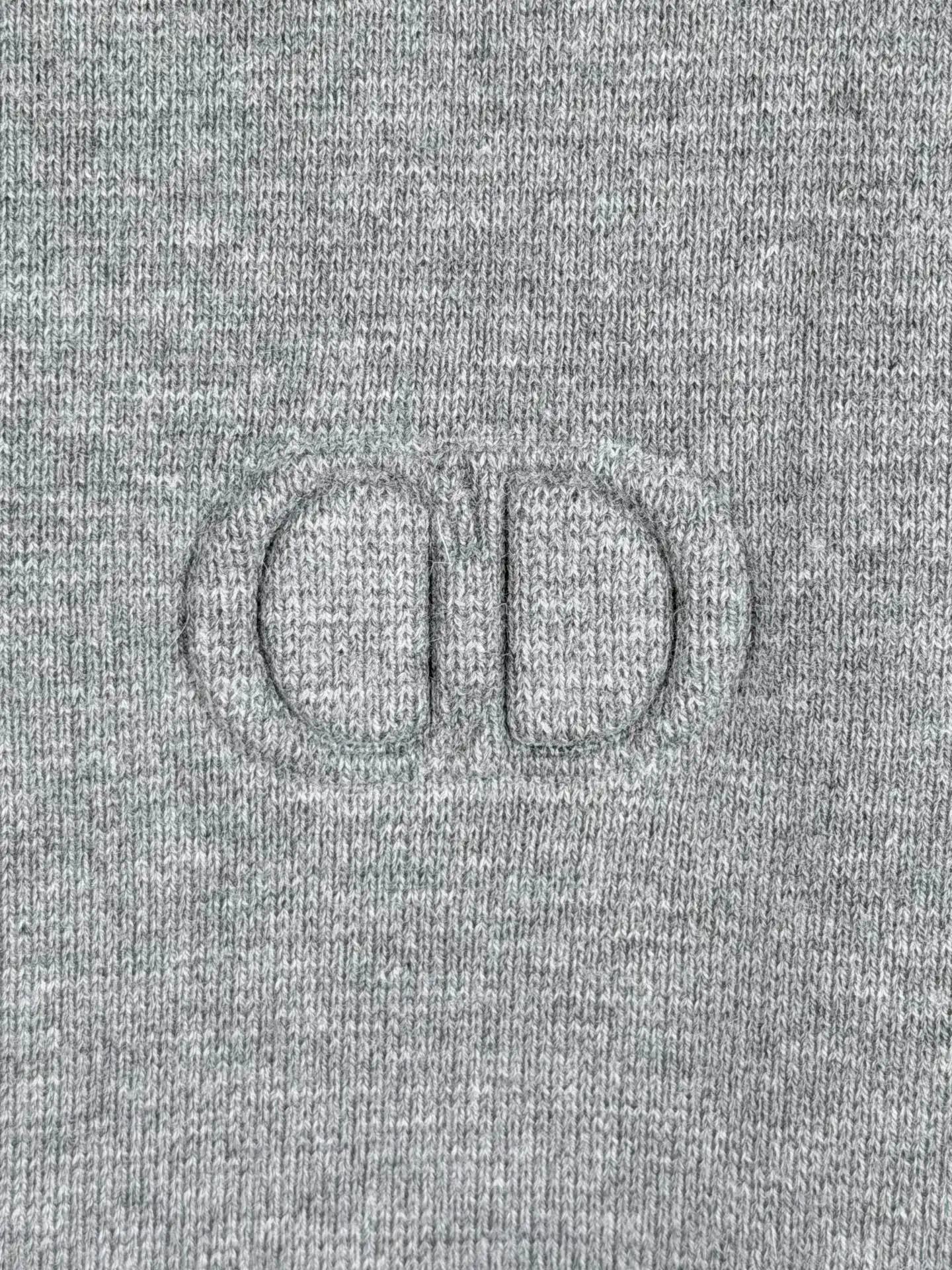 CD Icon Embossed Wool Zip-Up Sweater D26022735 — view 6