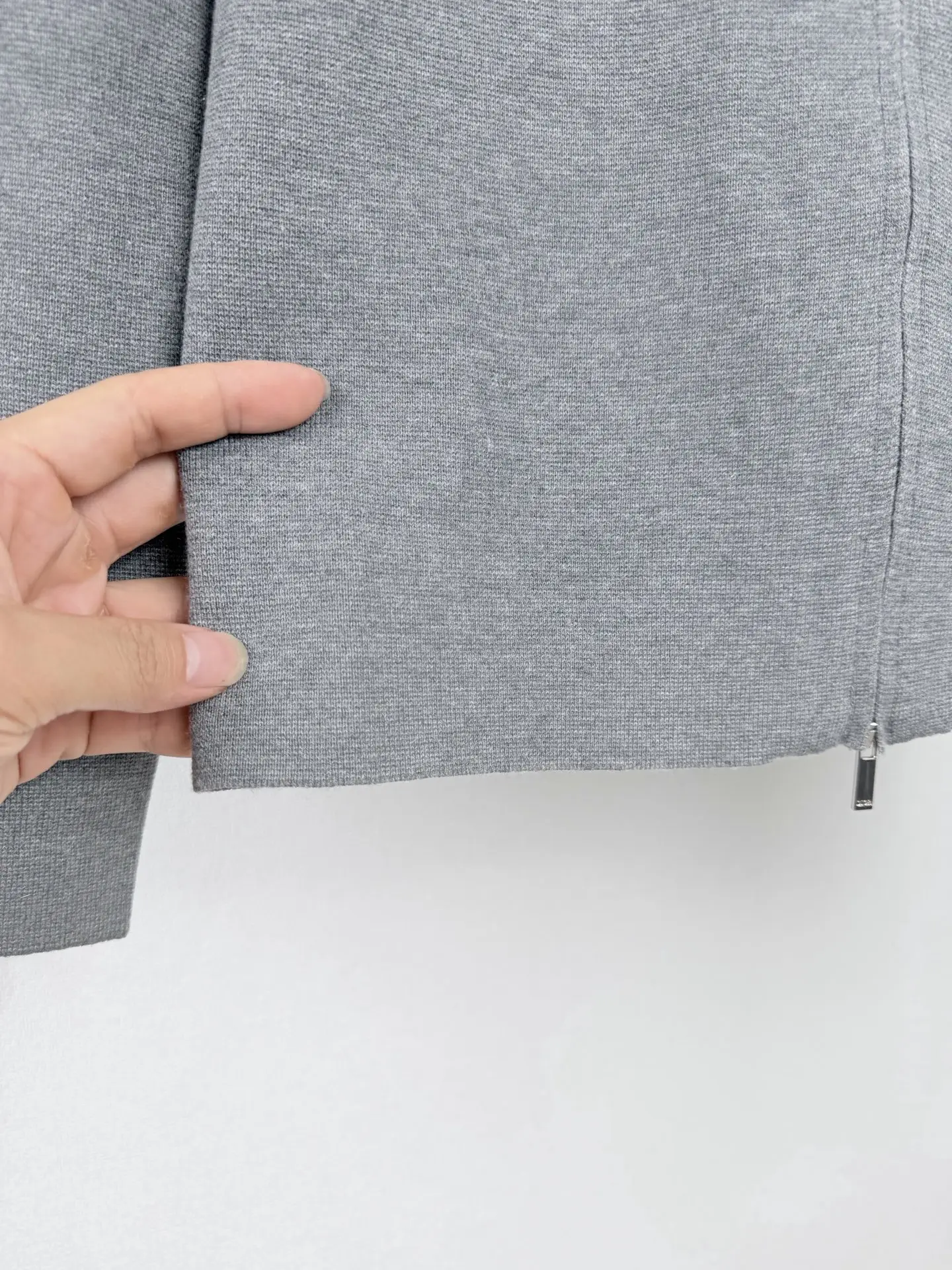 CD Icon Embossed Wool Zip-Up Sweater D26022735 — view 9