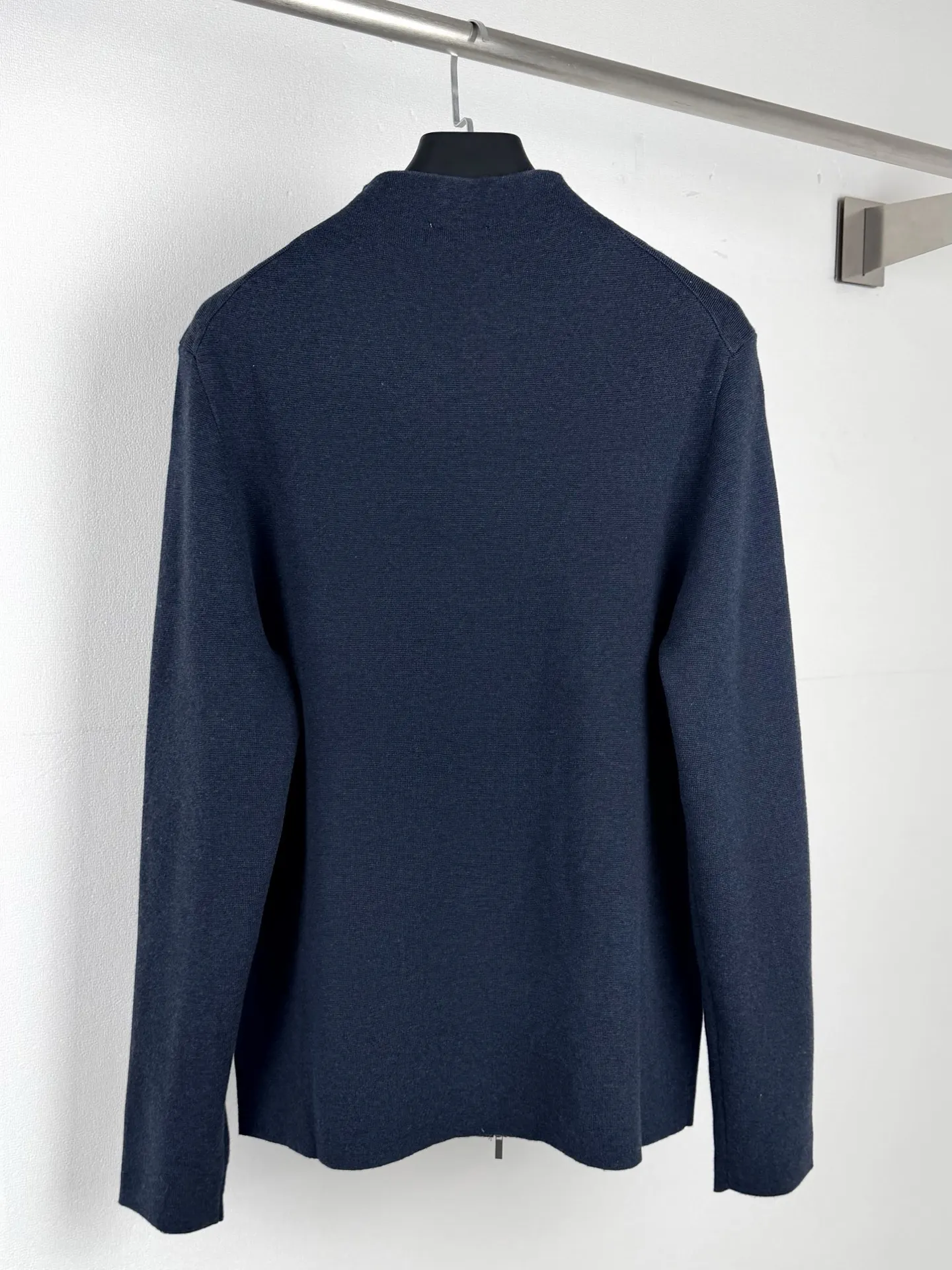 CD Icon Embossed Logo Zip-Up Wool Sweater D26022733 — view 3