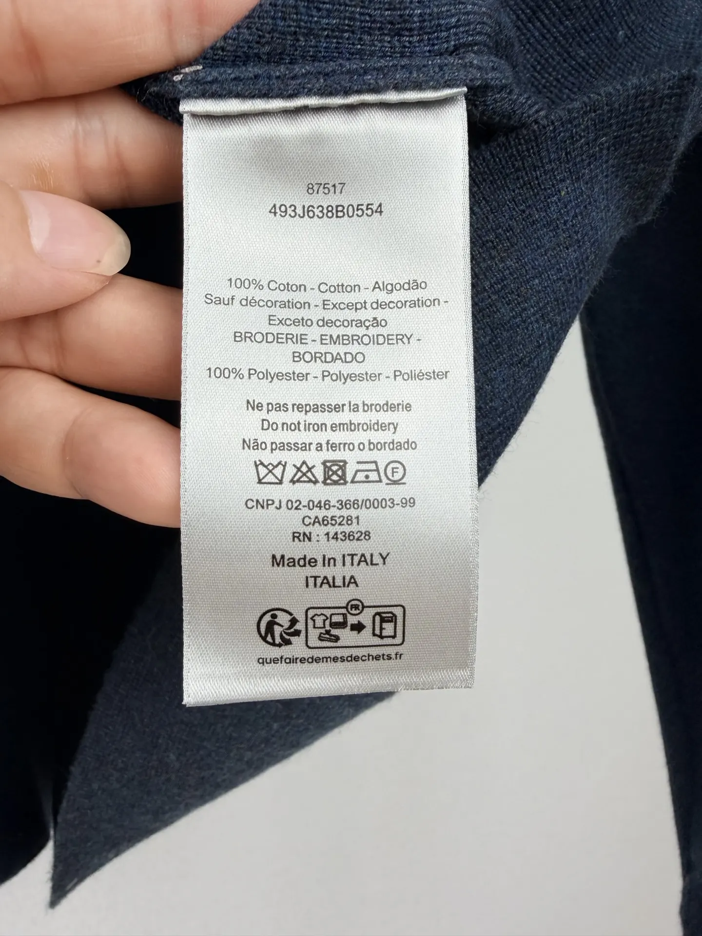 CD Icon Embossed Logo Zip-Up Wool Sweater D26022733 — view 12
