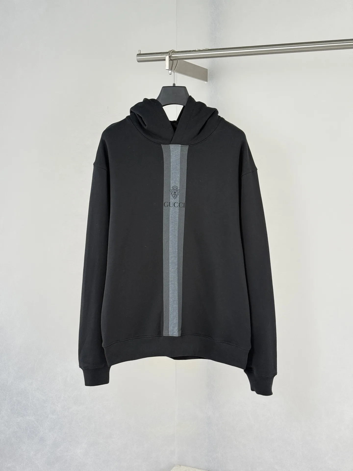 Logo Print Web Stripe Hoodie D26021240