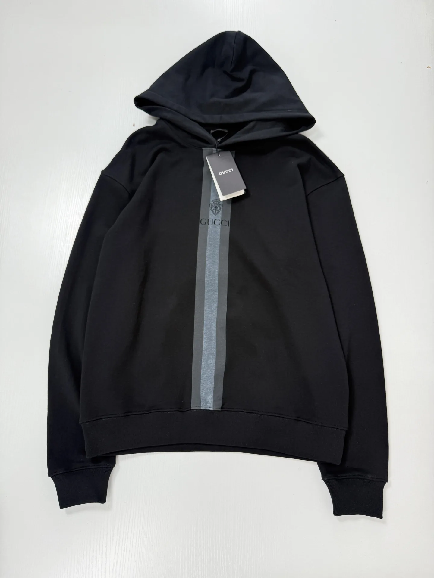 Logo Print Web Stripe Hoodie D26021240 — view 3