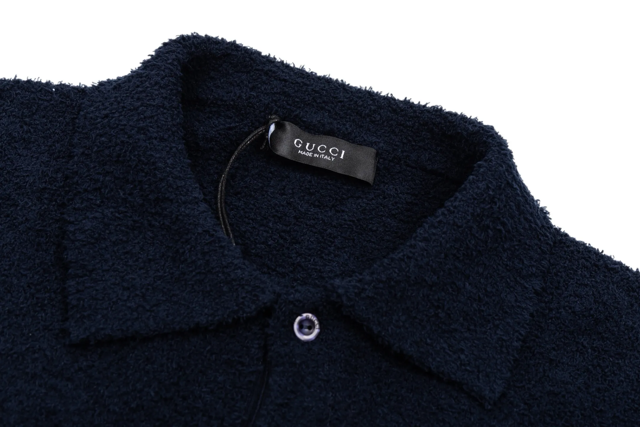 Double G Embroidered Bouclé Wool Polo Shirt D26021111 — view 3