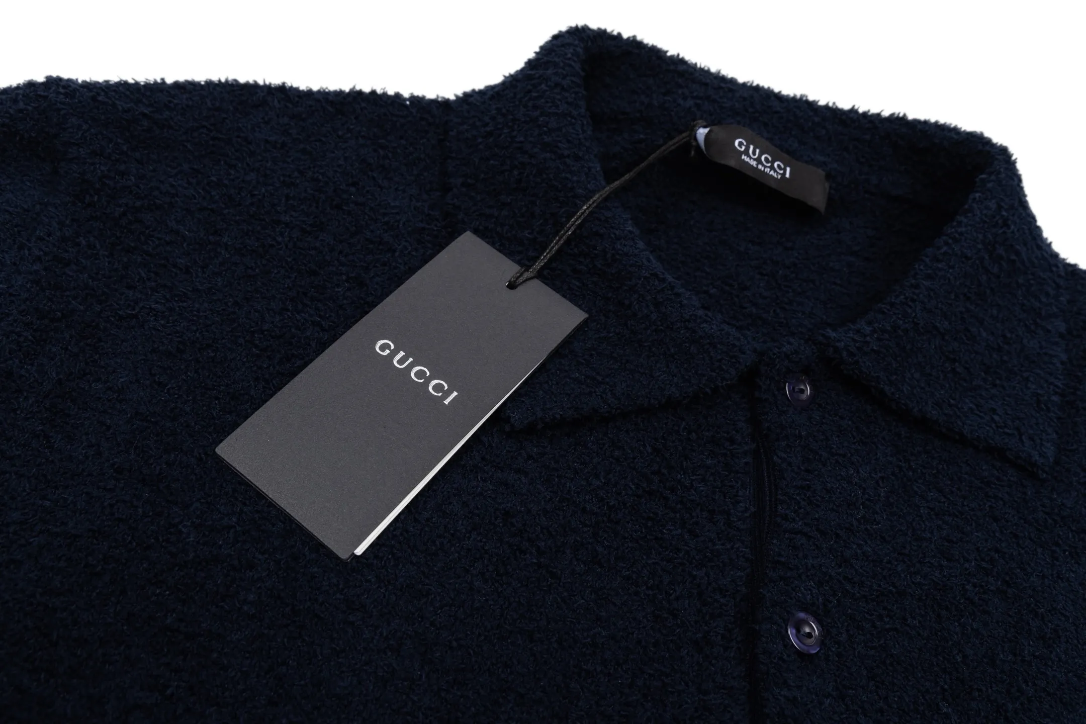 Double G Embroidered Bouclé Wool Polo Shirt D26021111 — view 5
