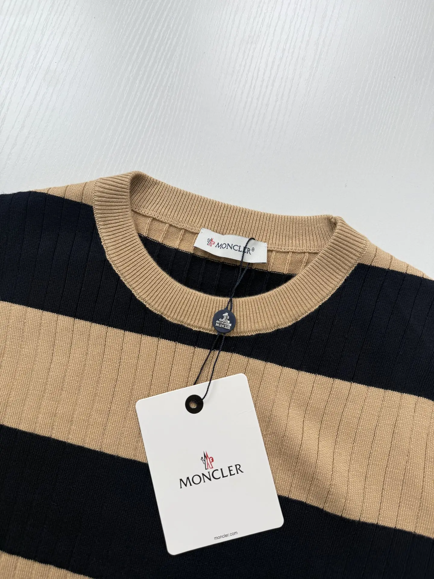 Striped Ribbed-Knit Crew-Neck Sweater D26024741 — view 7