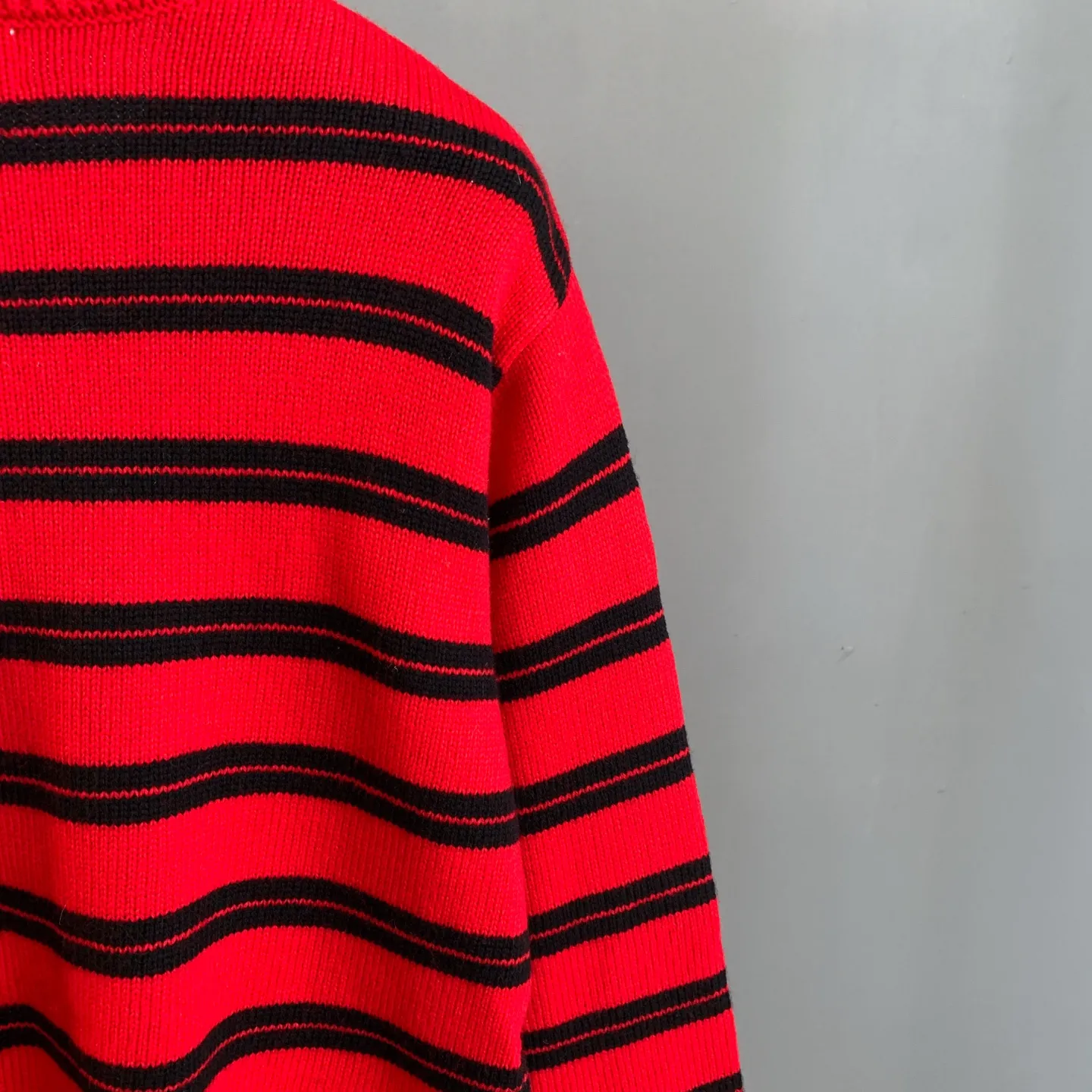 Striped Wool-Blend Knit Cardigan D26024185 — view 7