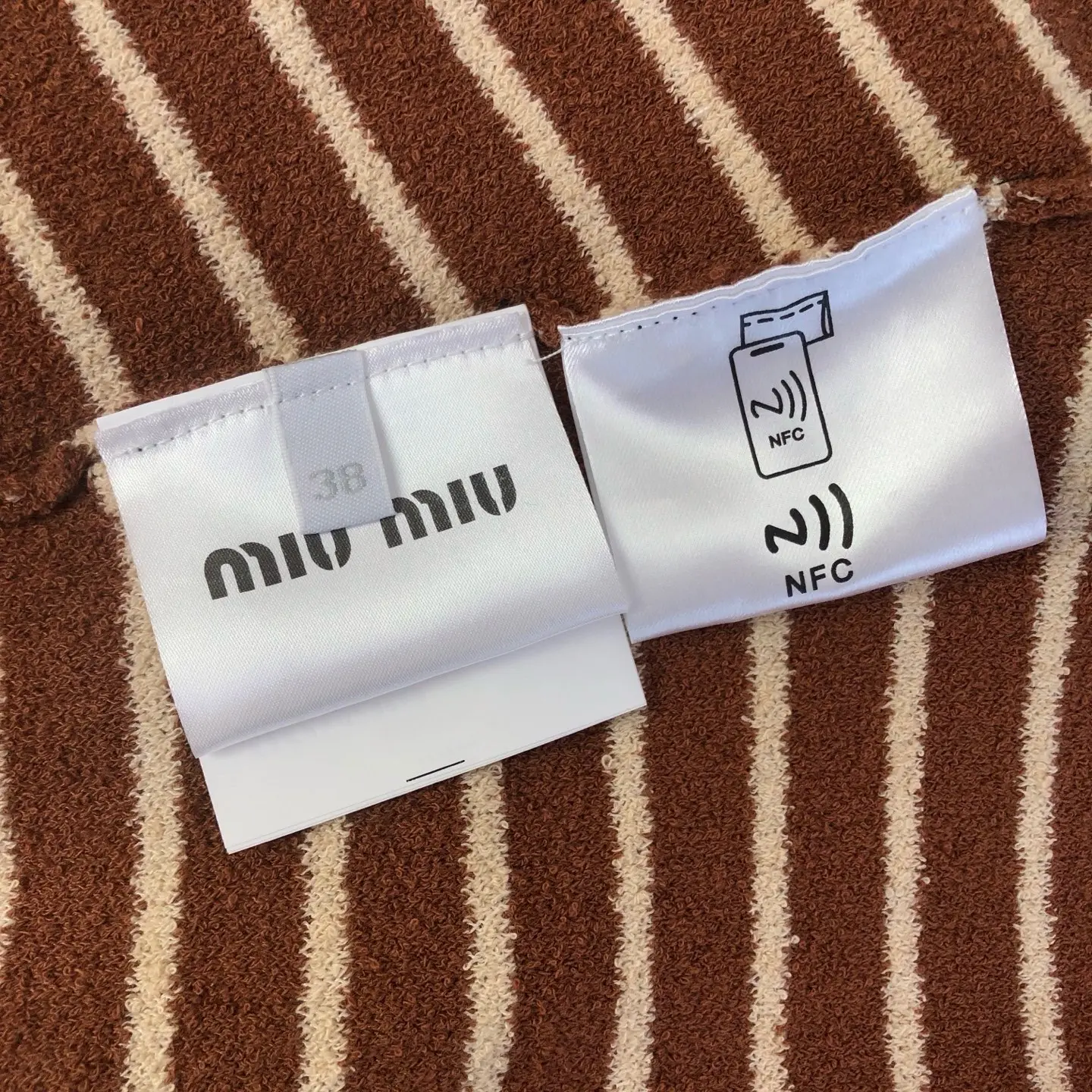 Striped Cotton-Blend Bouclé Knit Shorts D26024045 — view 7