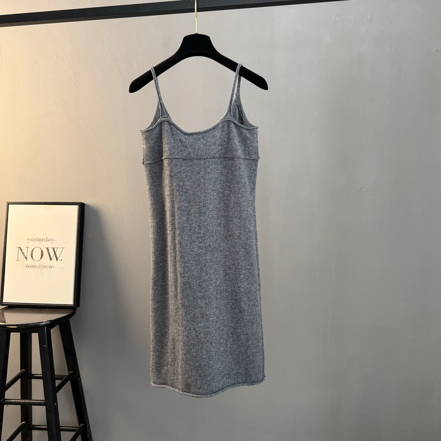 Logo-Patch Knit Cami Midi Dress D26024054 — view 2