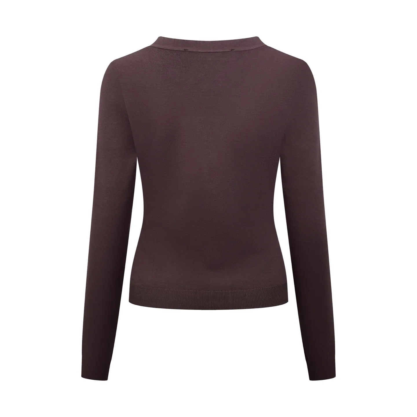 Horsebit-Detail Wool V-Neck Cardigan D26521219 — view 2