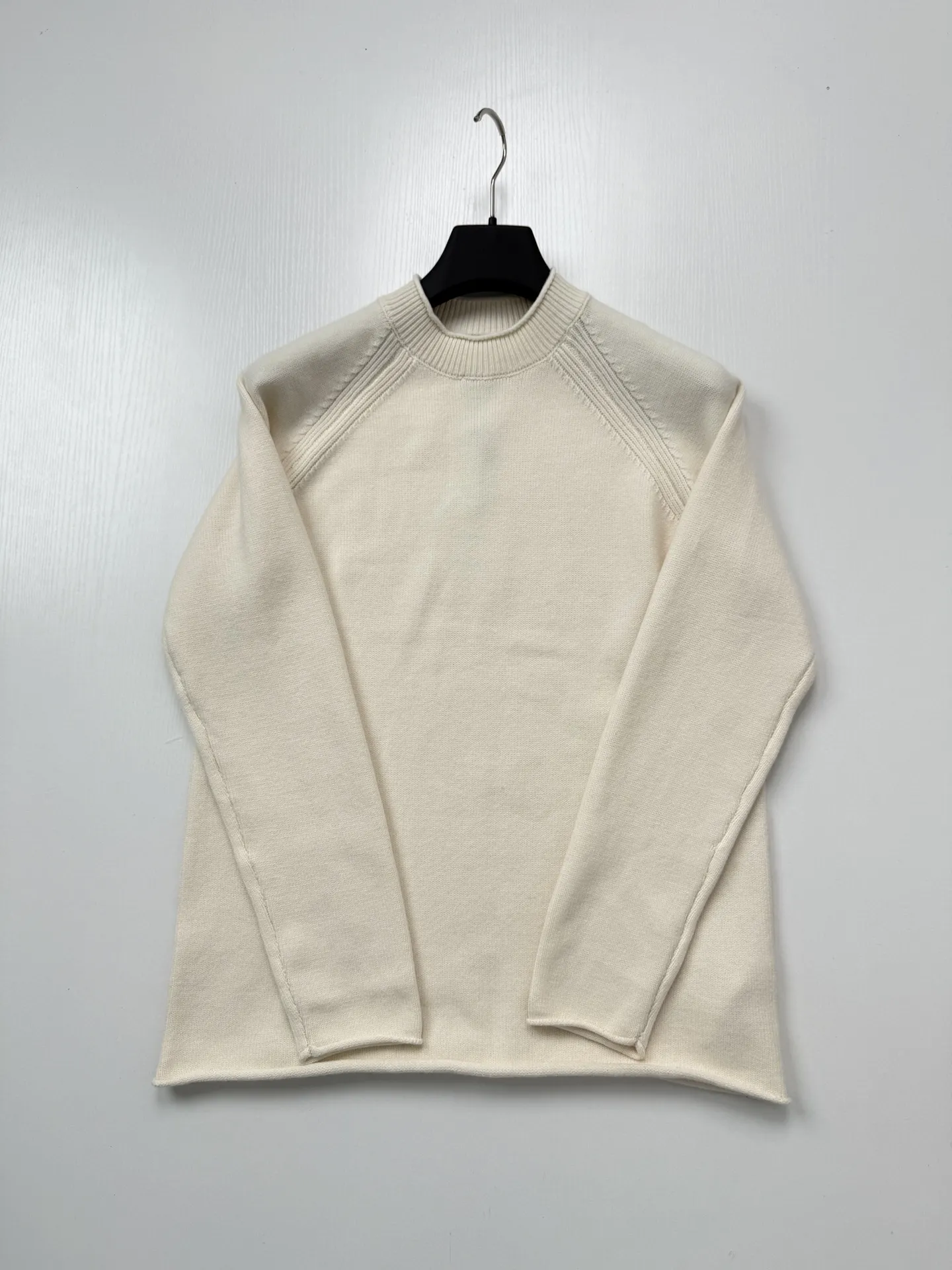 Raglan Sleeve Ribbed Knit Sweater D26524749 — view 3