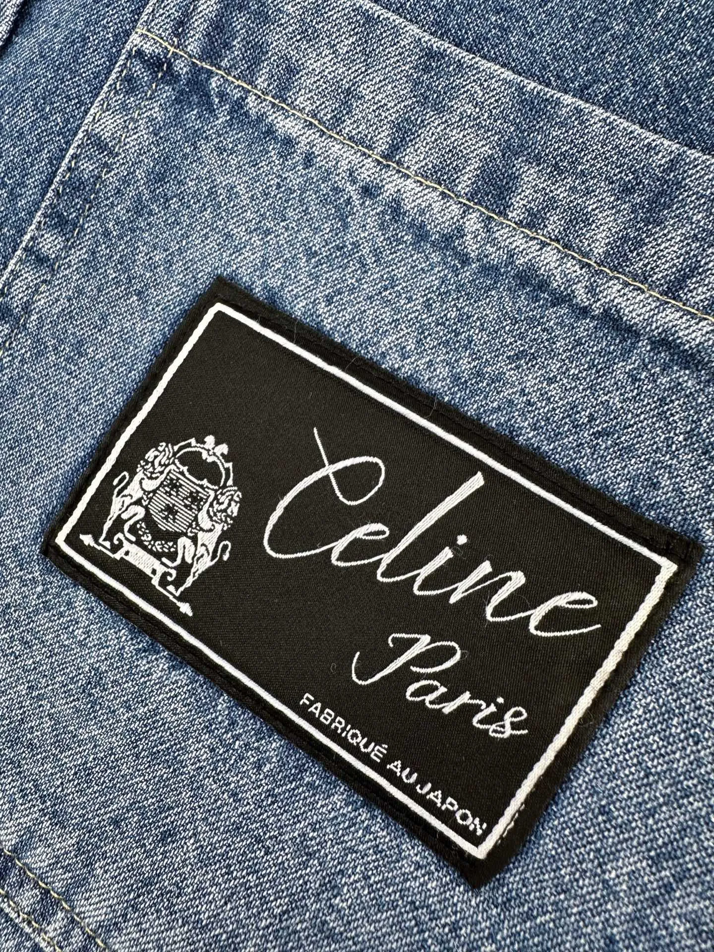 Logo Patch Denim Shirt in Stonewashed Indigo D26523226 — view 5