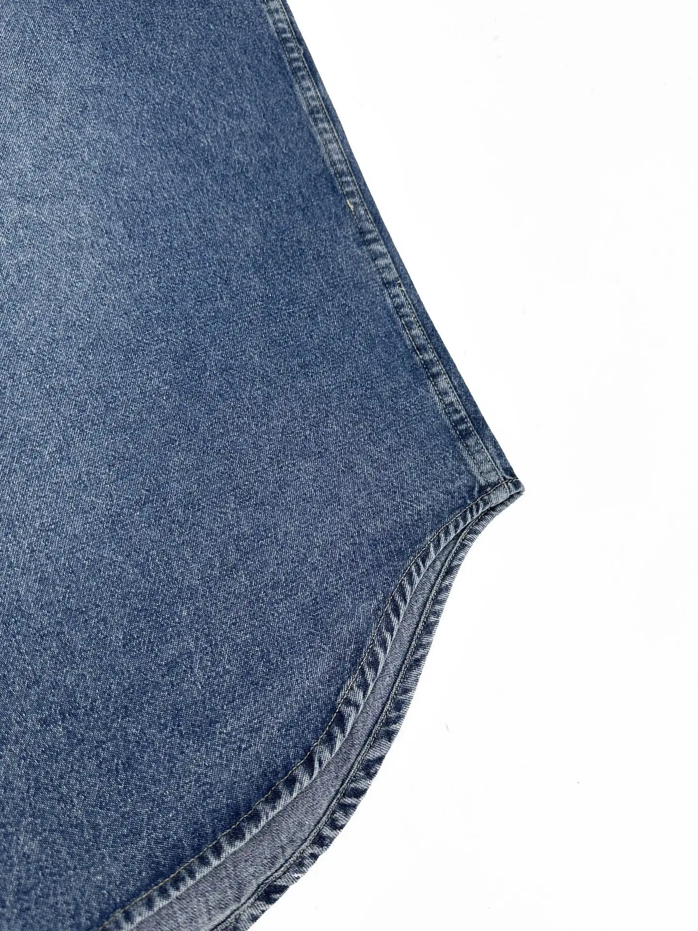 Logo Patch Denim Shirt in Stonewashed Indigo D26523226 — view 8