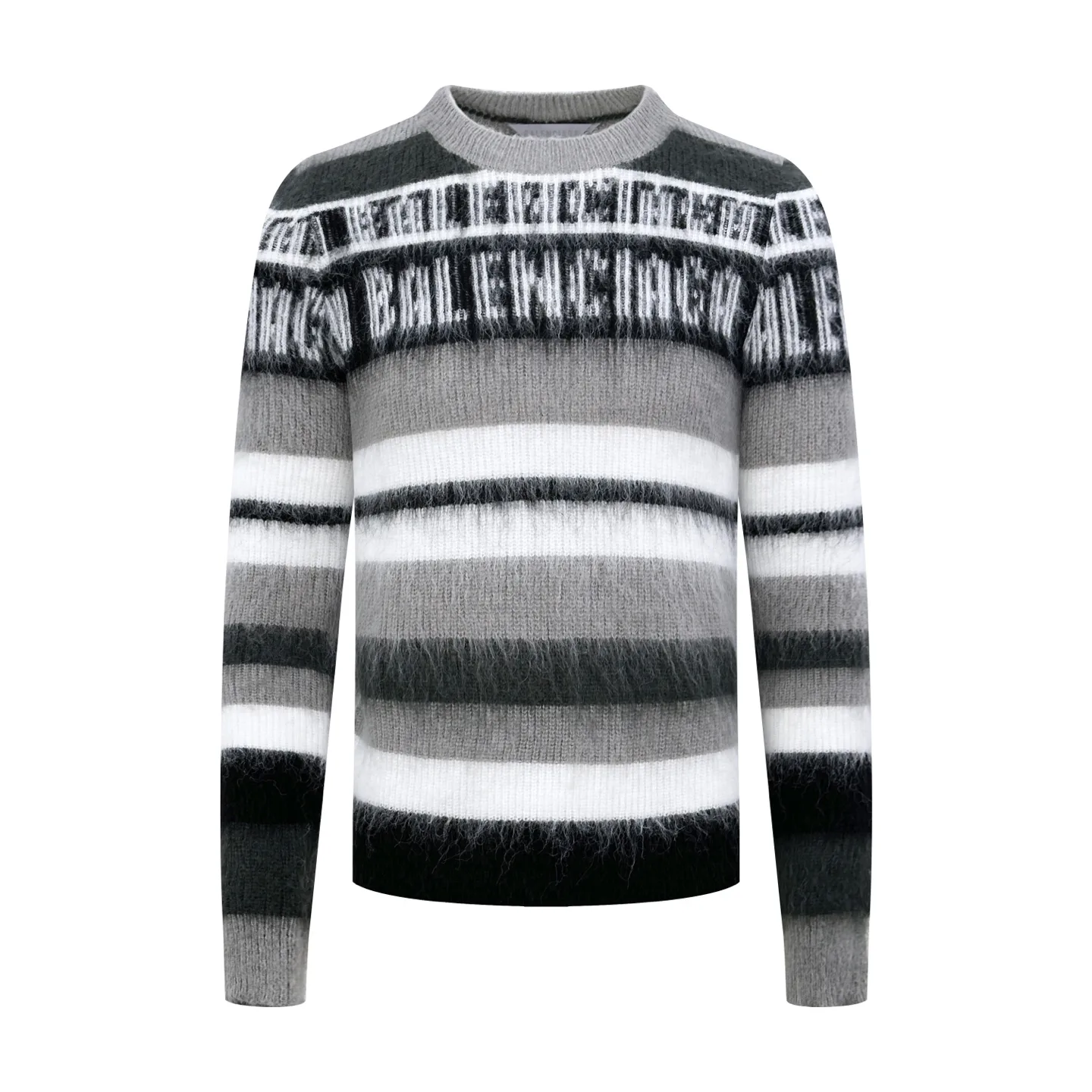 Logo Intarsia Striped Mohair-Blend Sweater D27022712