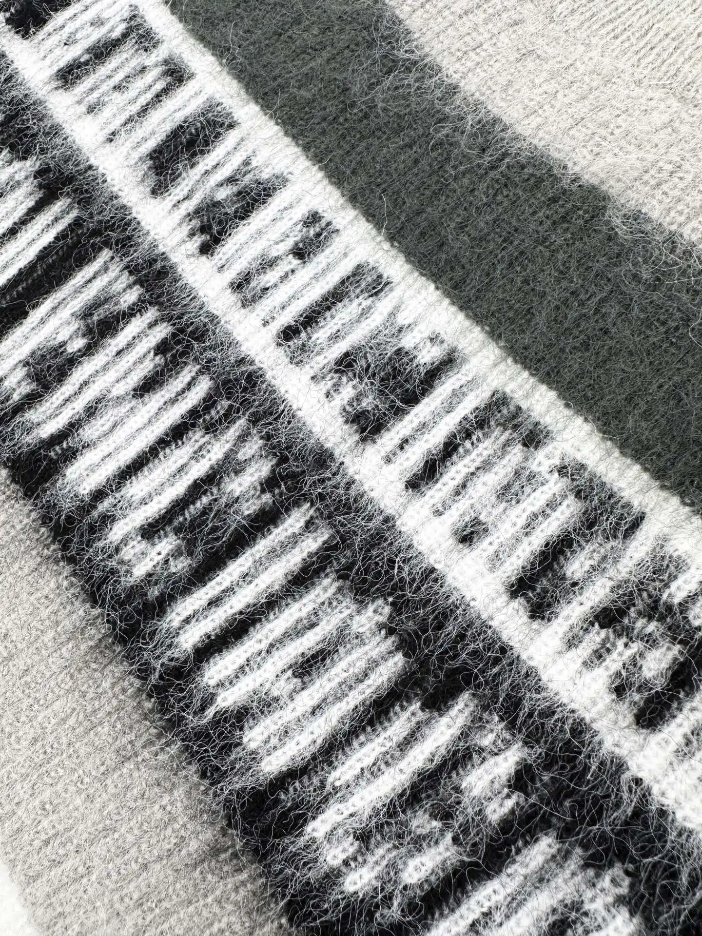 Logo Intarsia Striped Mohair-Blend Sweater D27022712 — view 6