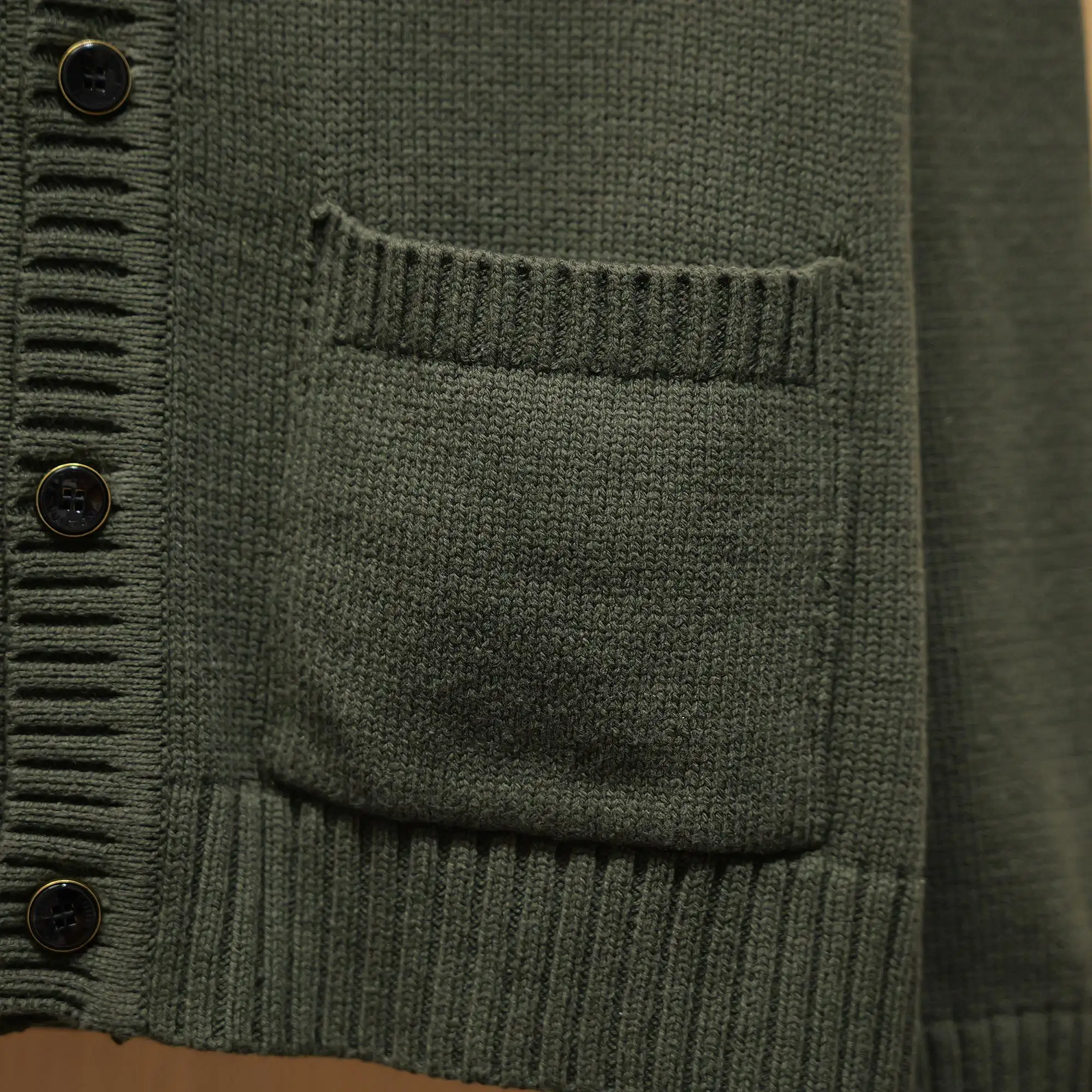 Logo-Patch Wool-Blend V-Neck Cardigan D27022713 — view 6