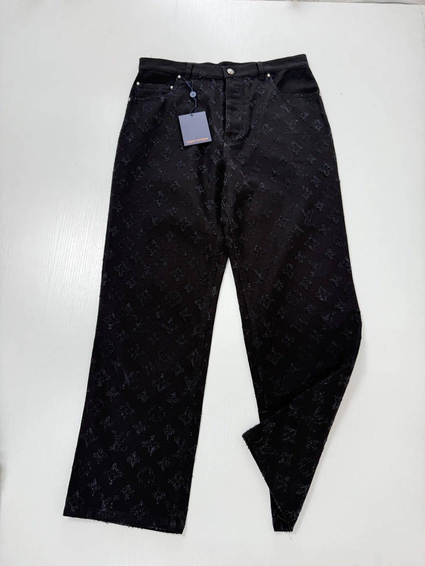 Monogram Jacquard Straight-Leg Jeans D27021243 — view 3