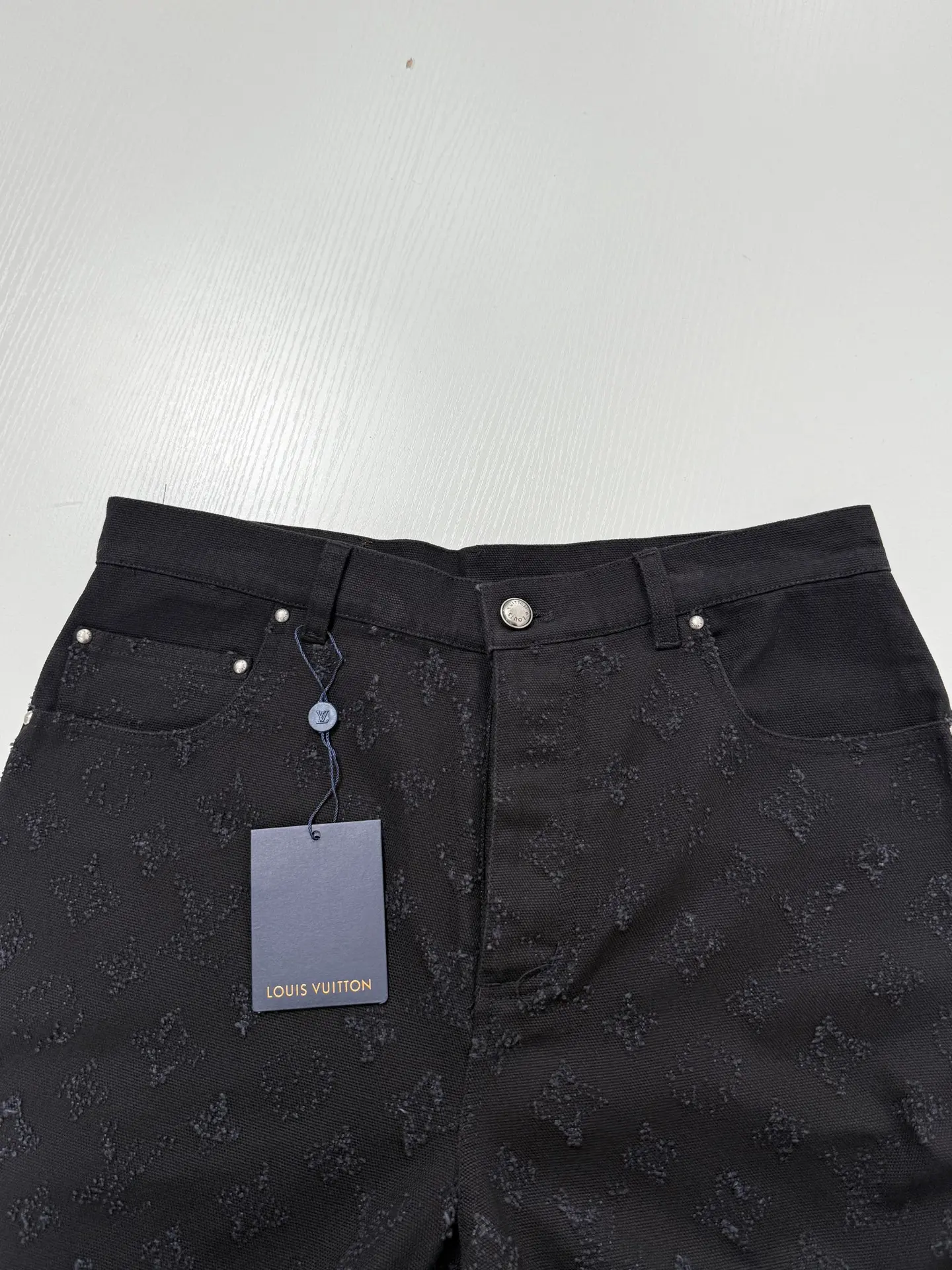 Monogram Jacquard Straight-Leg Jeans D27021243 — view 5