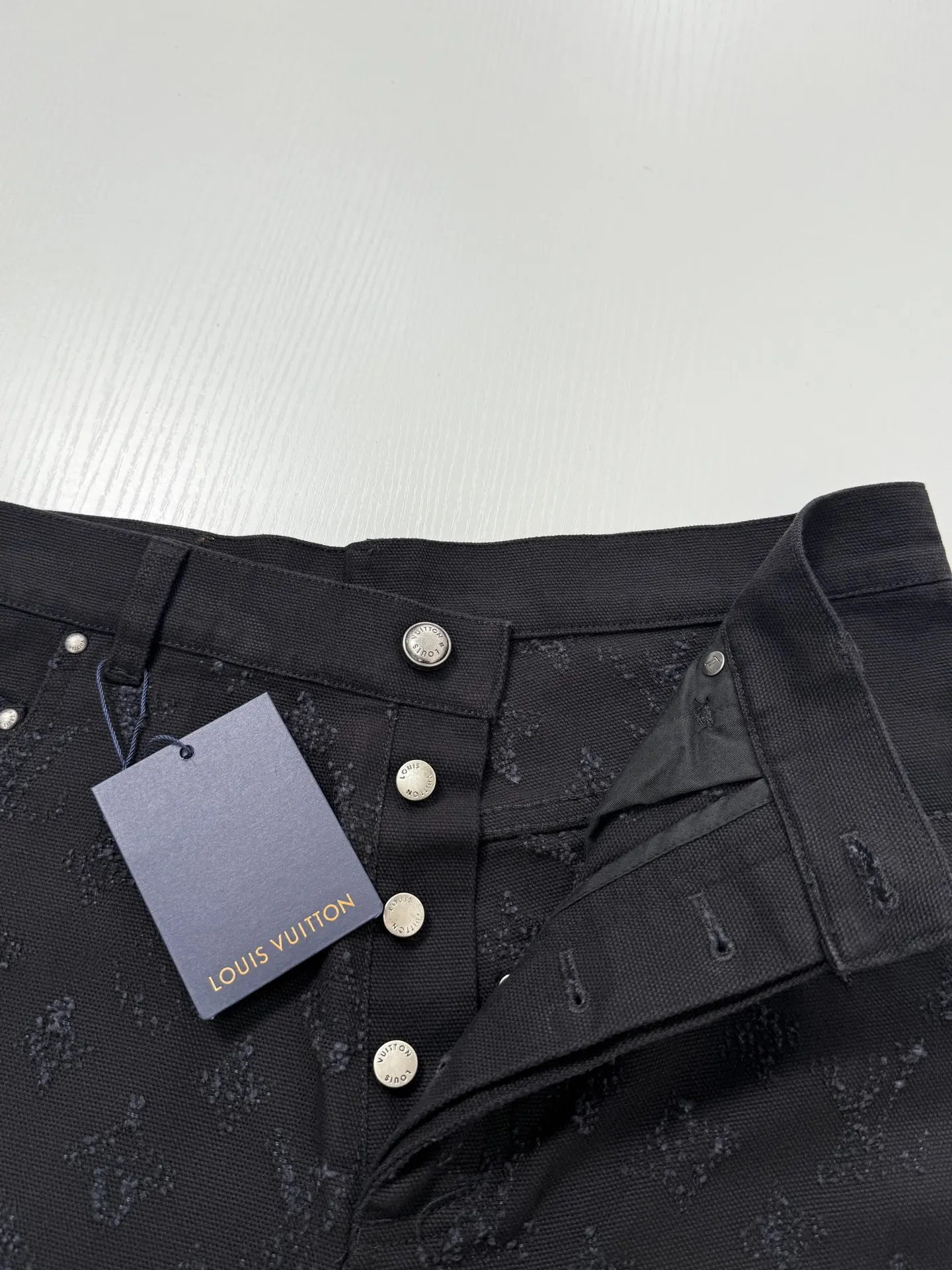 Monogram Jacquard Straight-Leg Jeans D27021243 — view 7