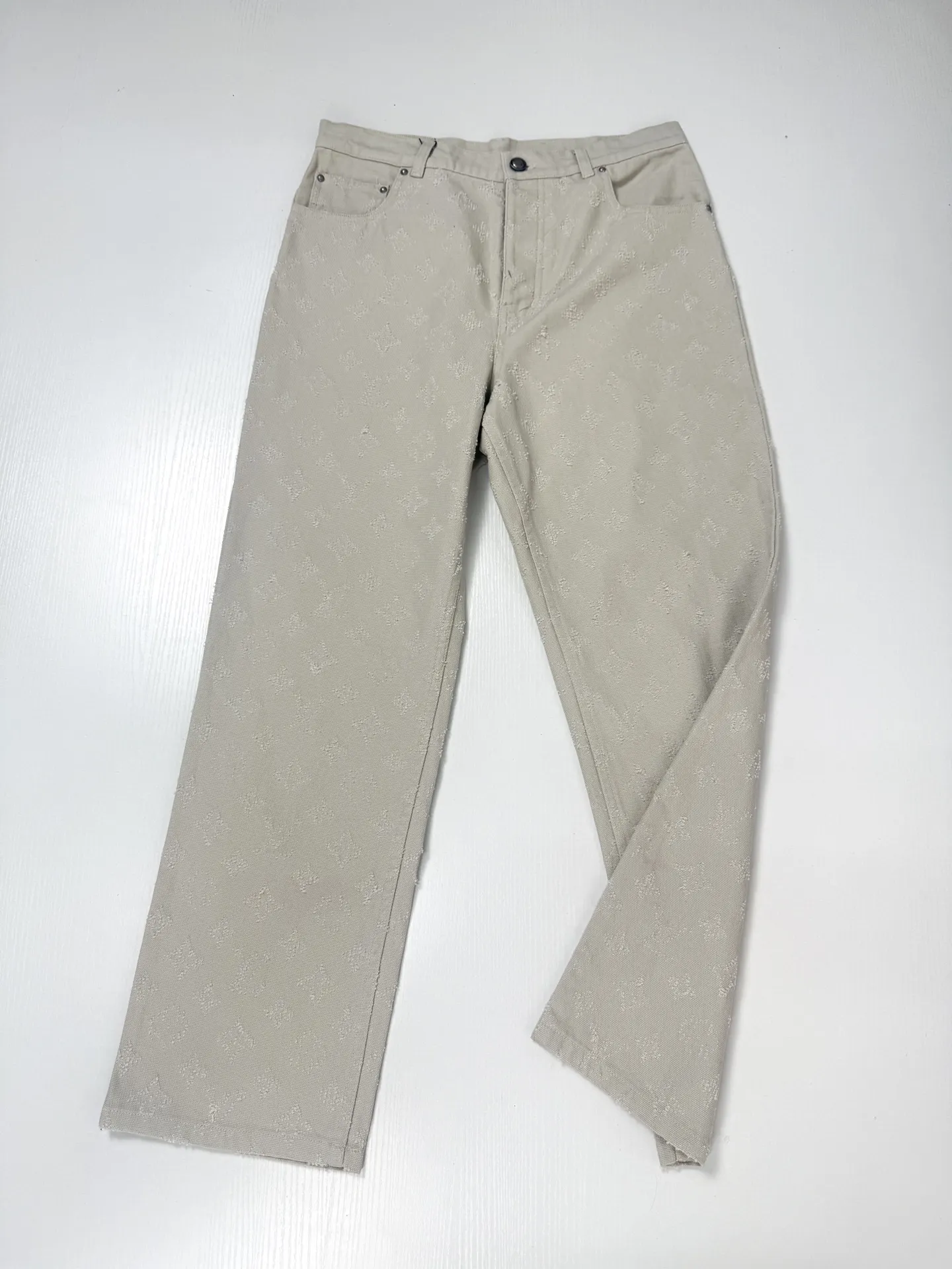 Monogram Jacquard Straight-Leg Jeans D27021242 — view 3