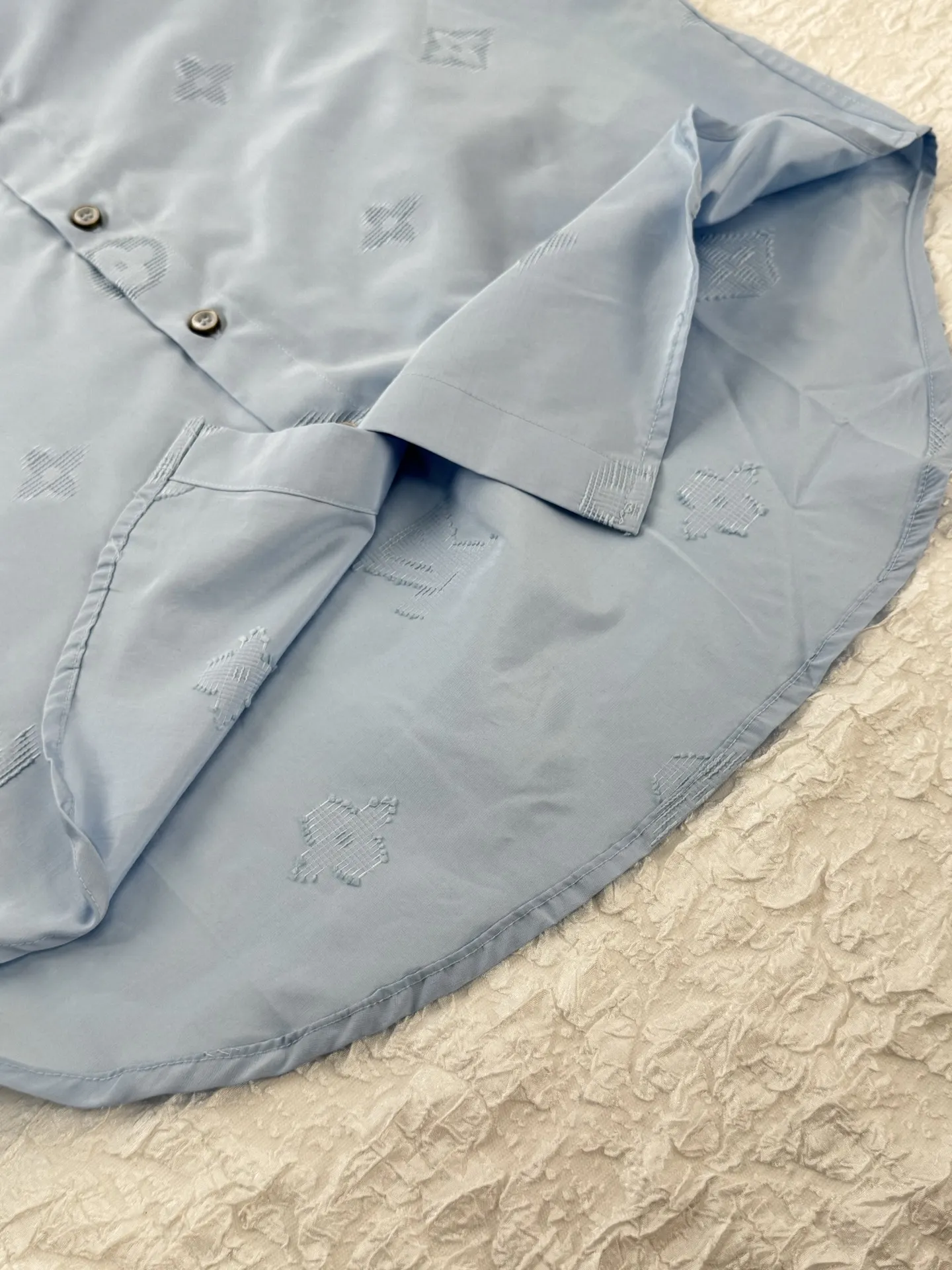 Monogram Sketch Embroidered Long-Sleeve Shirt D27021235 — view 8