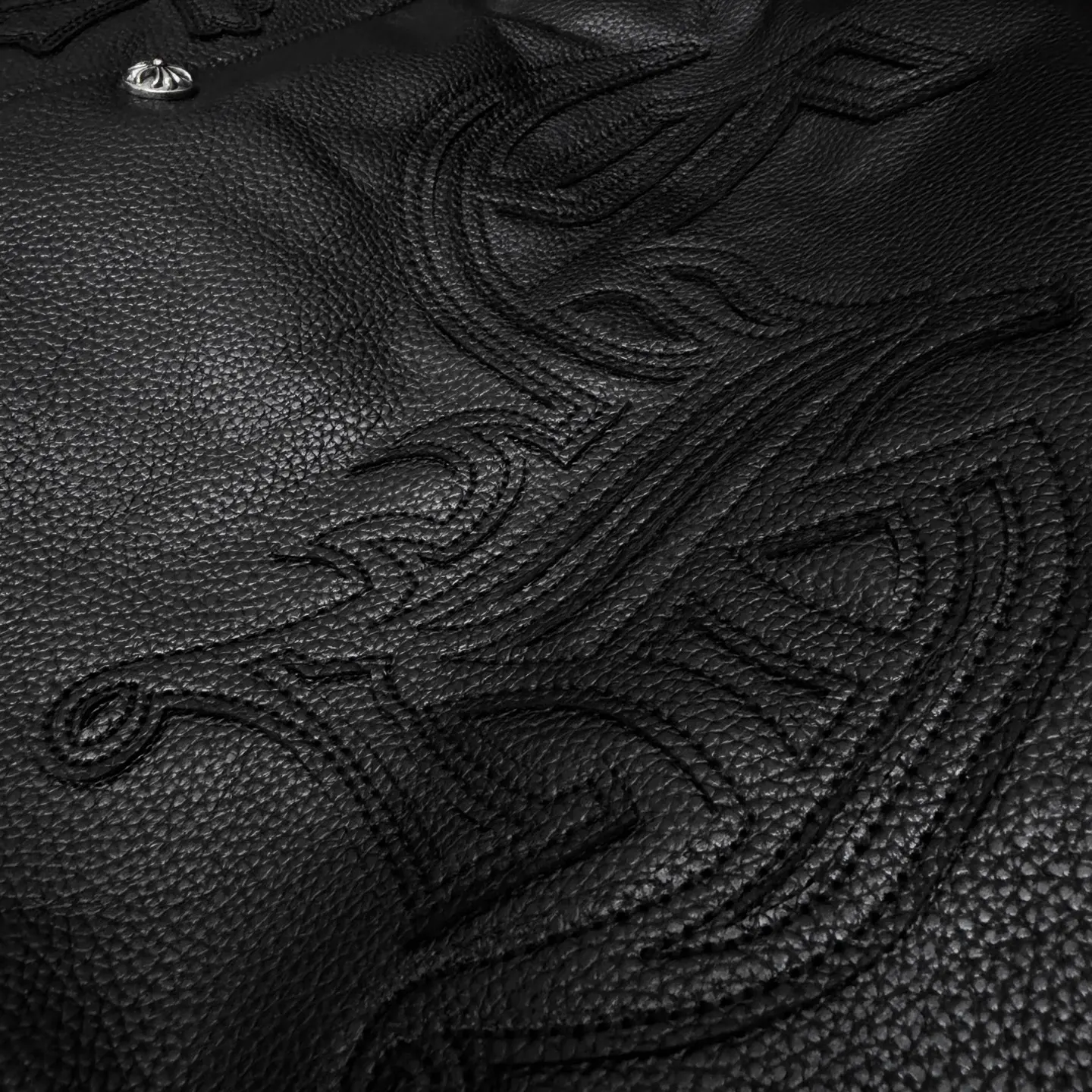 Embroidered Lambskin Leather Bomber Jacket D27022654 — view 4