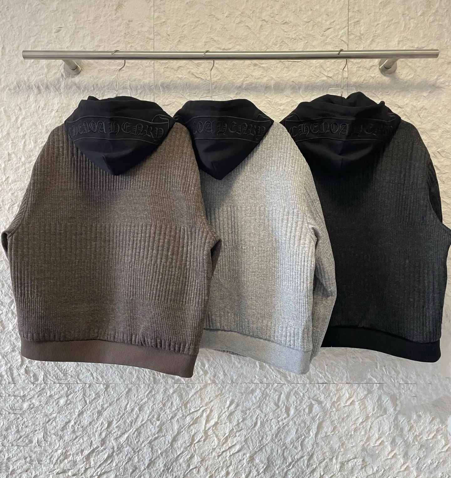 Chrome Hearts Cross-Patch Wool-Blend Knit Hoodie D27021527 — view 2