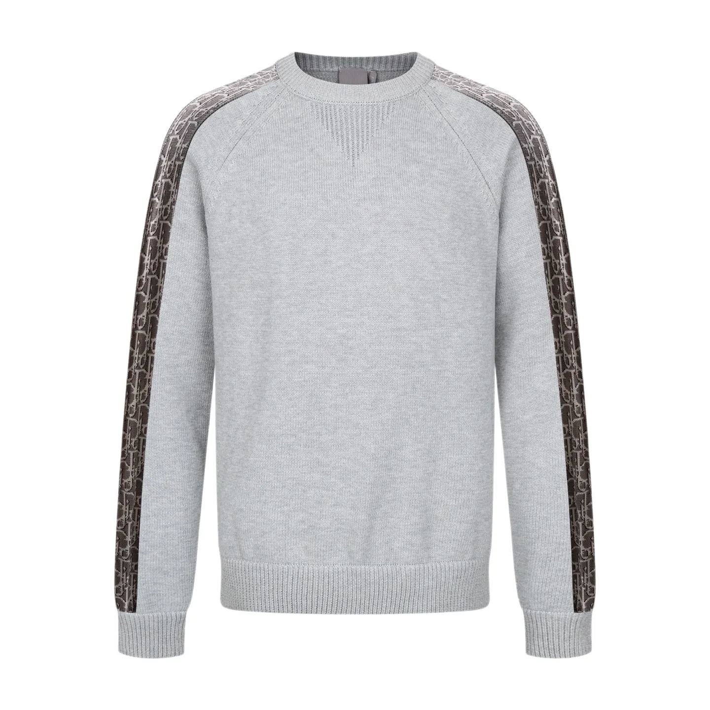 Oblique Jacquard Trim Wool-Blend Sweater D27021119