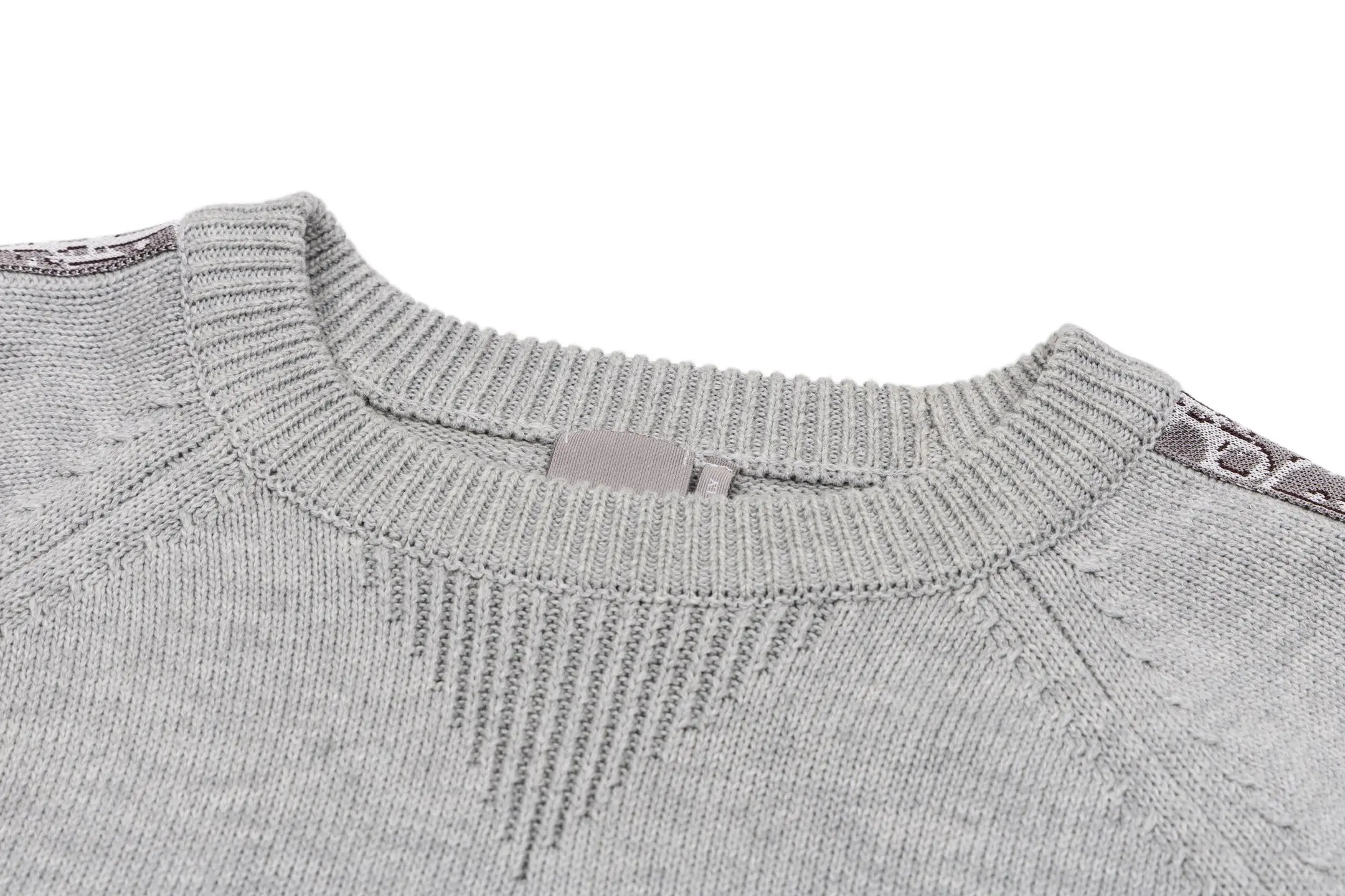 Oblique Jacquard Trim Wool-Blend Sweater D27021119 — view 3