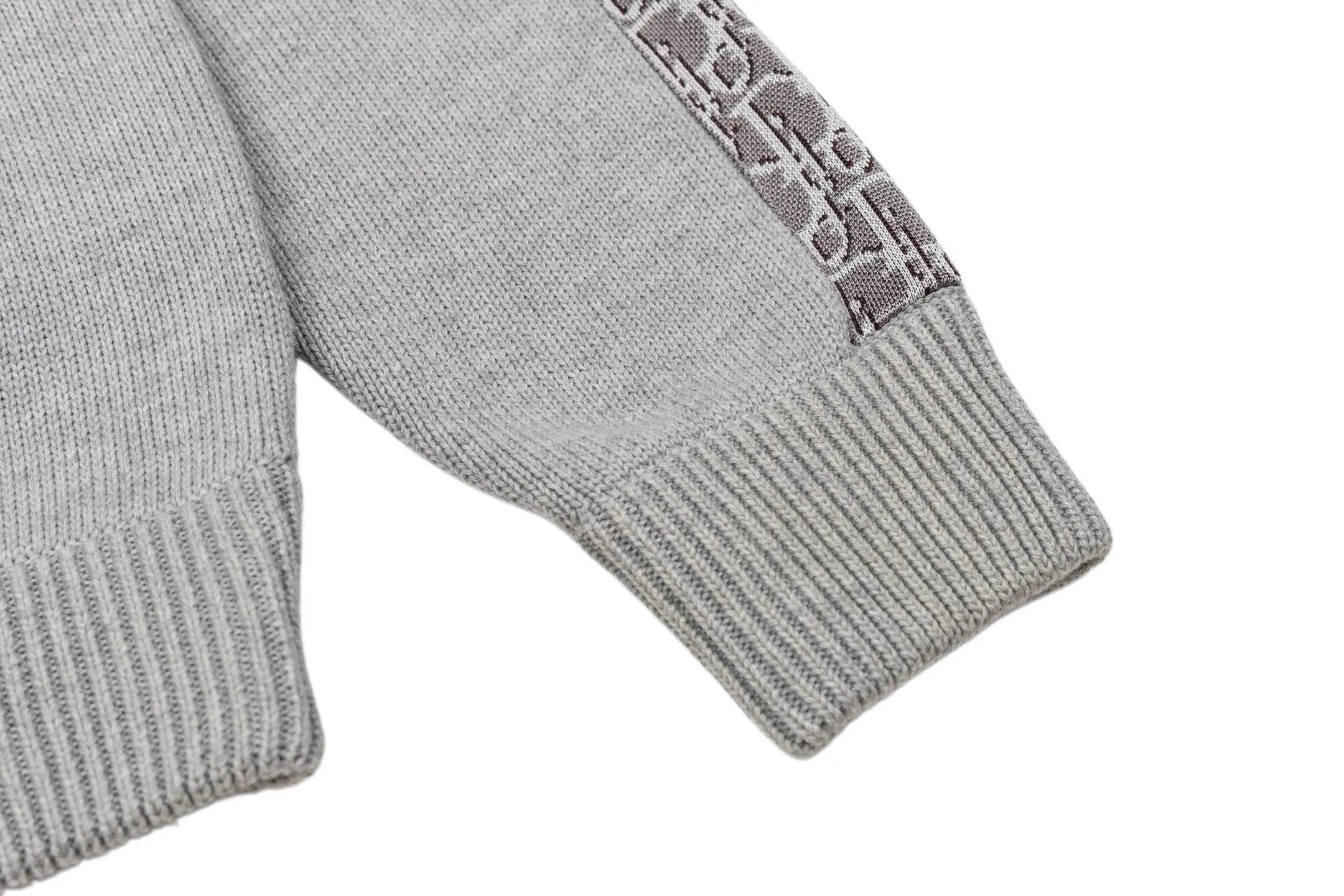 Oblique Jacquard Trim Wool-Blend Sweater D27021119 — view 7