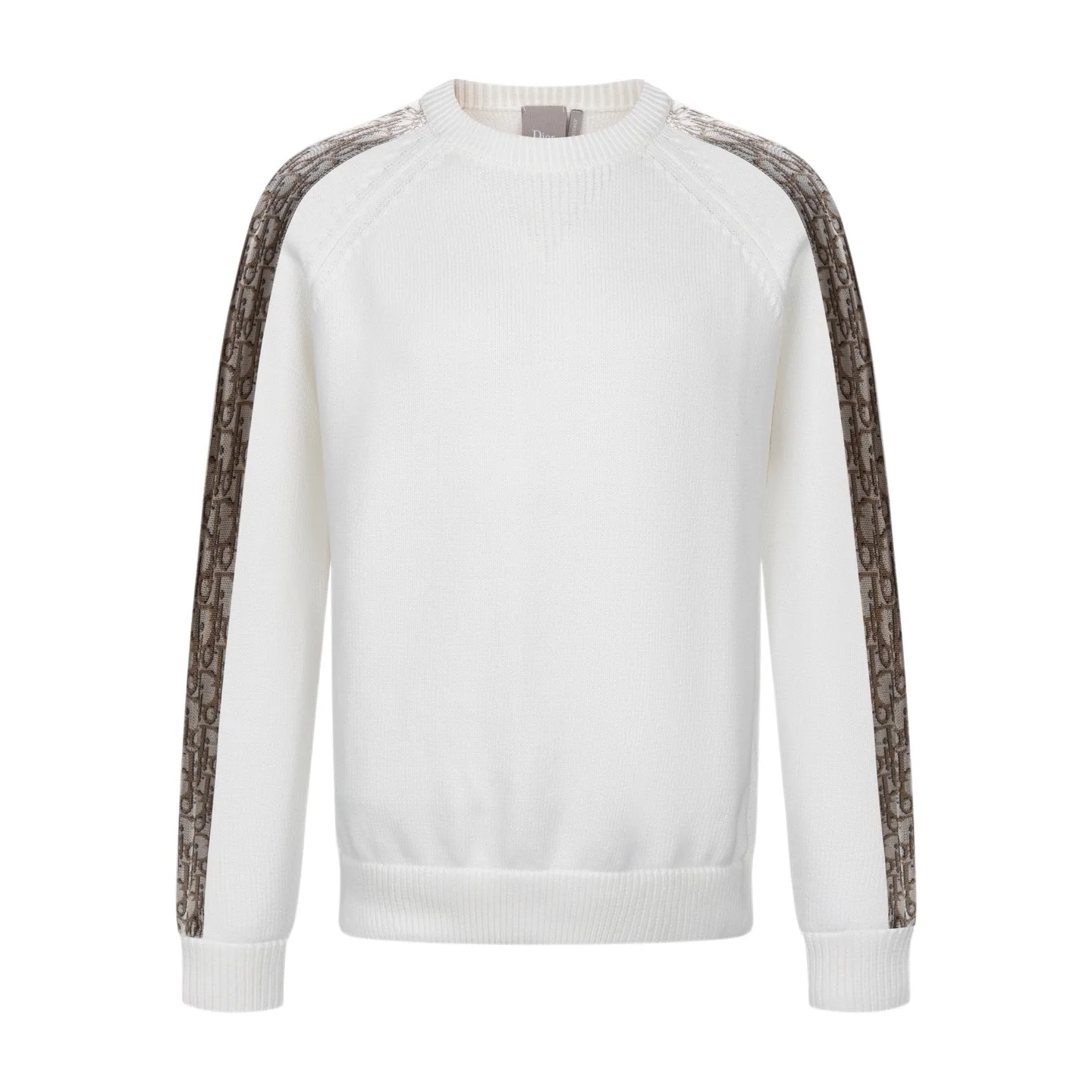 Oblique Jacquard Trim Wool-Blend Sweater D27021117