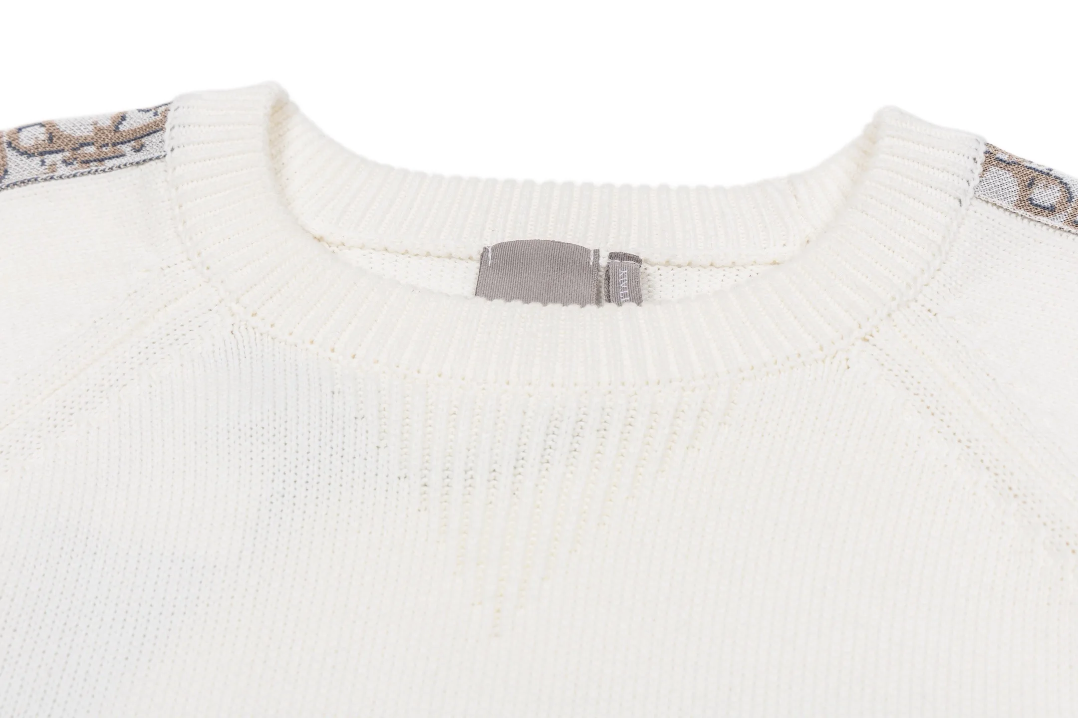 Oblique Jacquard Trim Wool-Blend Sweater D27021117 — view 3