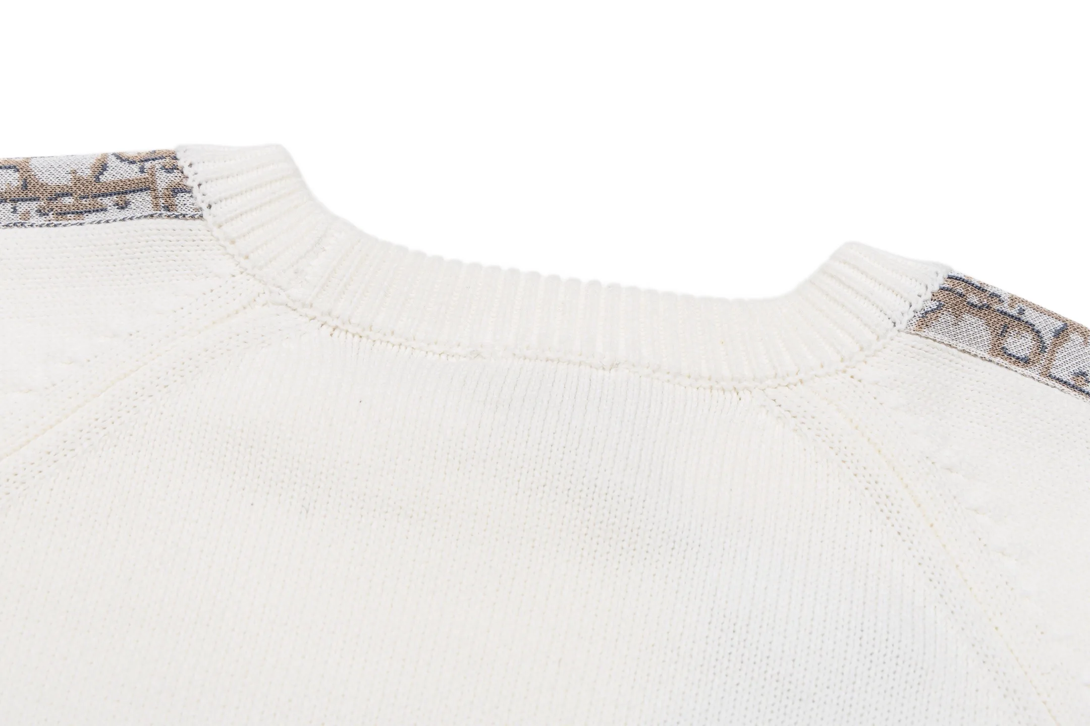 Oblique Jacquard Trim Wool-Blend Sweater D27021117 — view 4