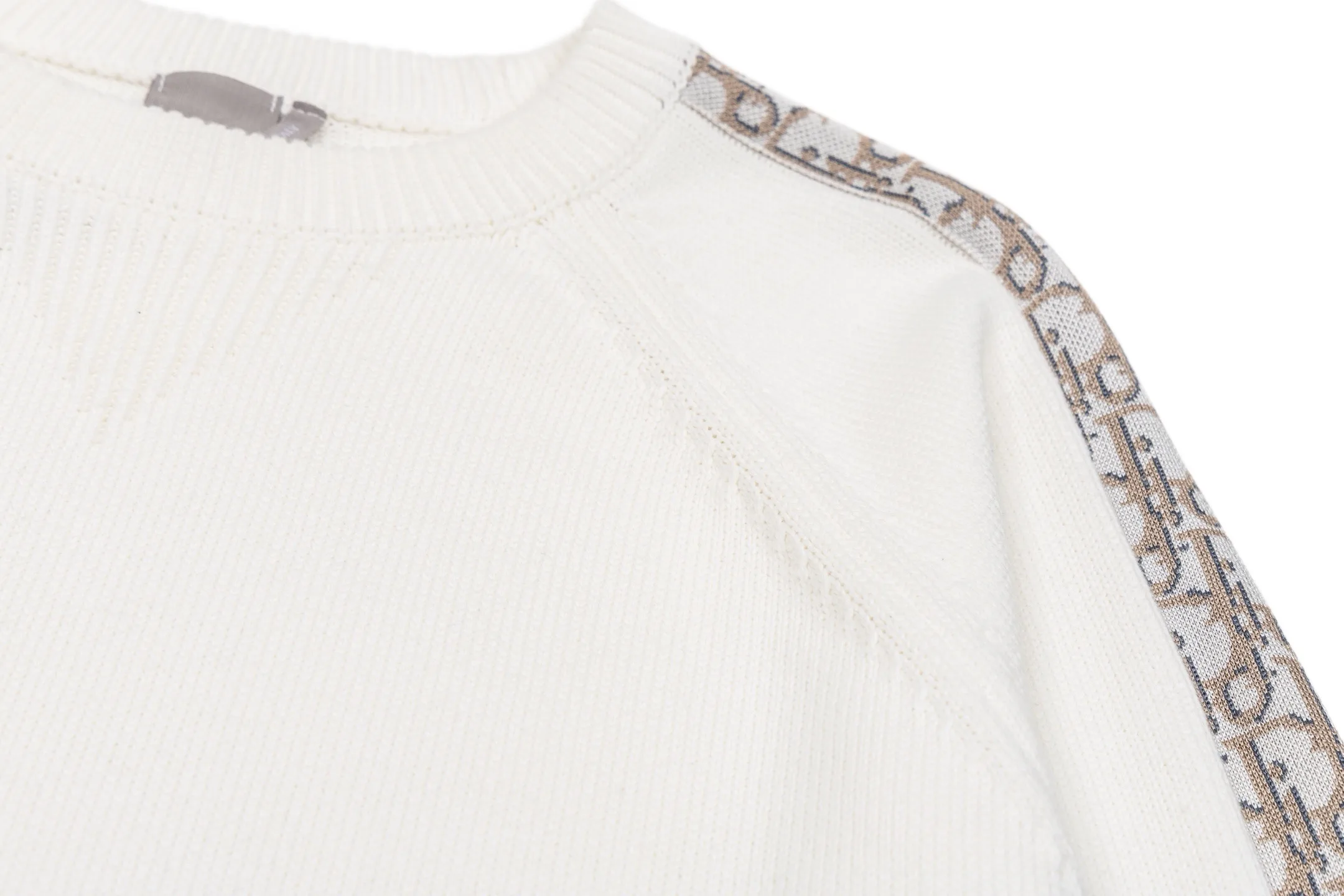 Oblique Jacquard Trim Wool-Blend Sweater D27021117 — view 5