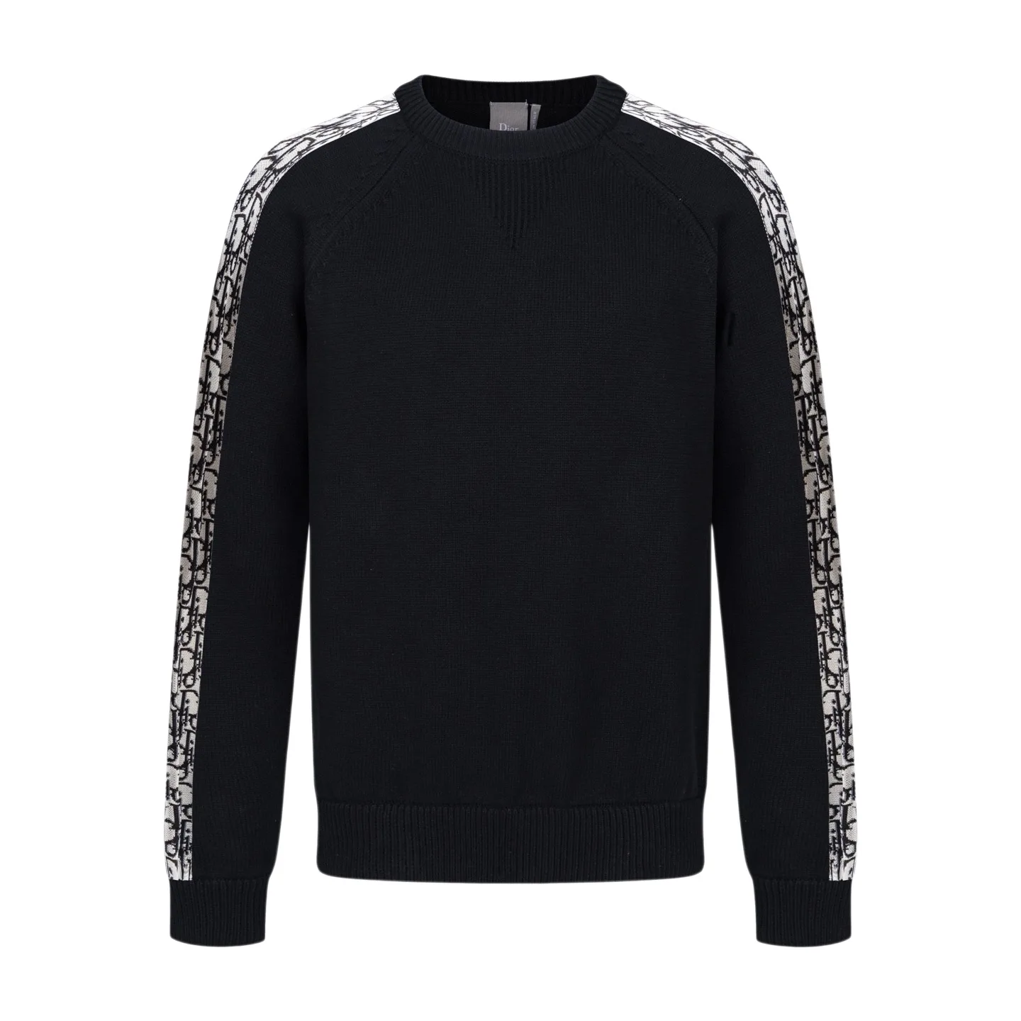 Oblique Jacquard Trim Wool-Blend Sweater D27021118