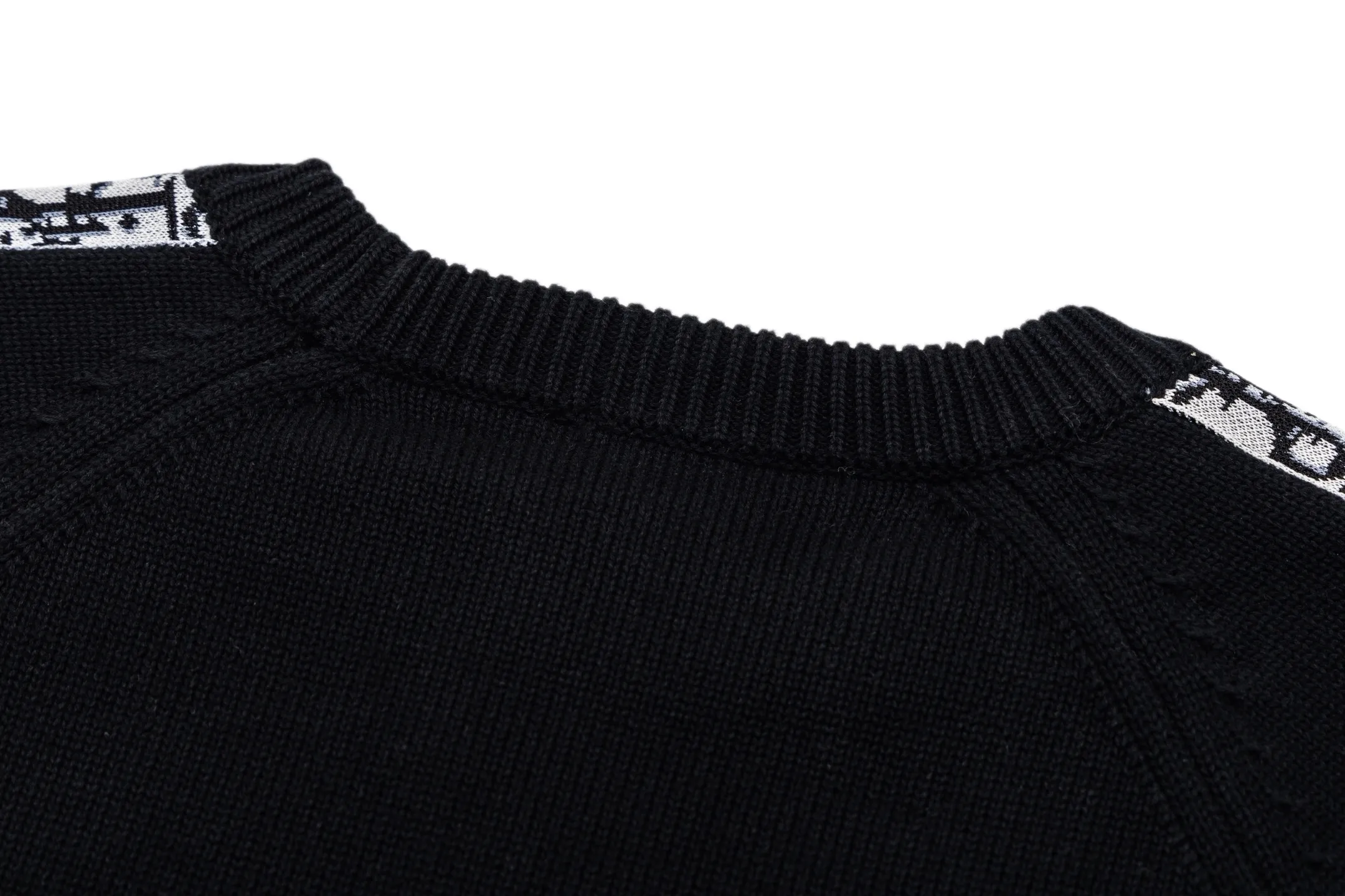 Oblique Jacquard Trim Wool-Blend Sweater D27021118 — view 4