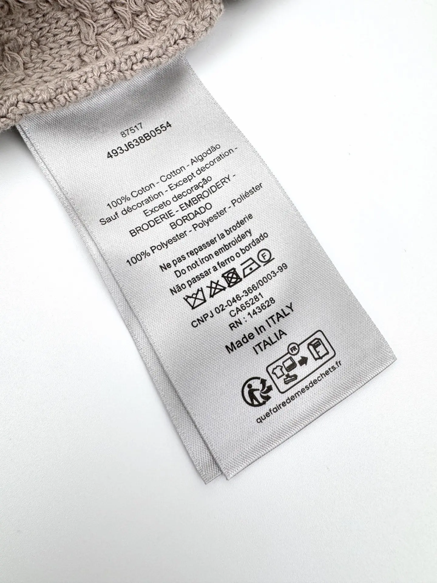 Oblique All-Over Jacquard Cotton-Blend Sweater D27023221 — view 9
