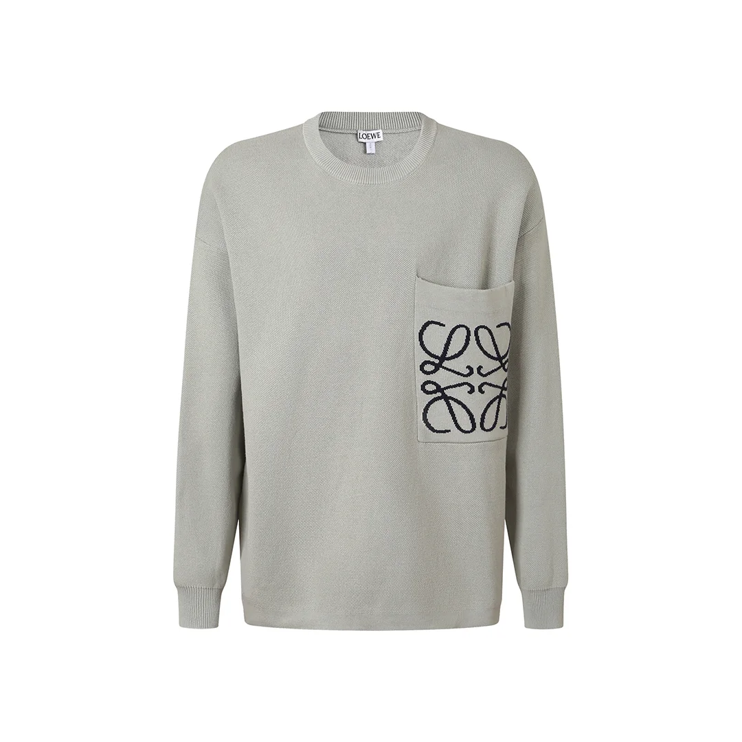 Anagram Jacquard Pocket Oversized Sweater D27021336