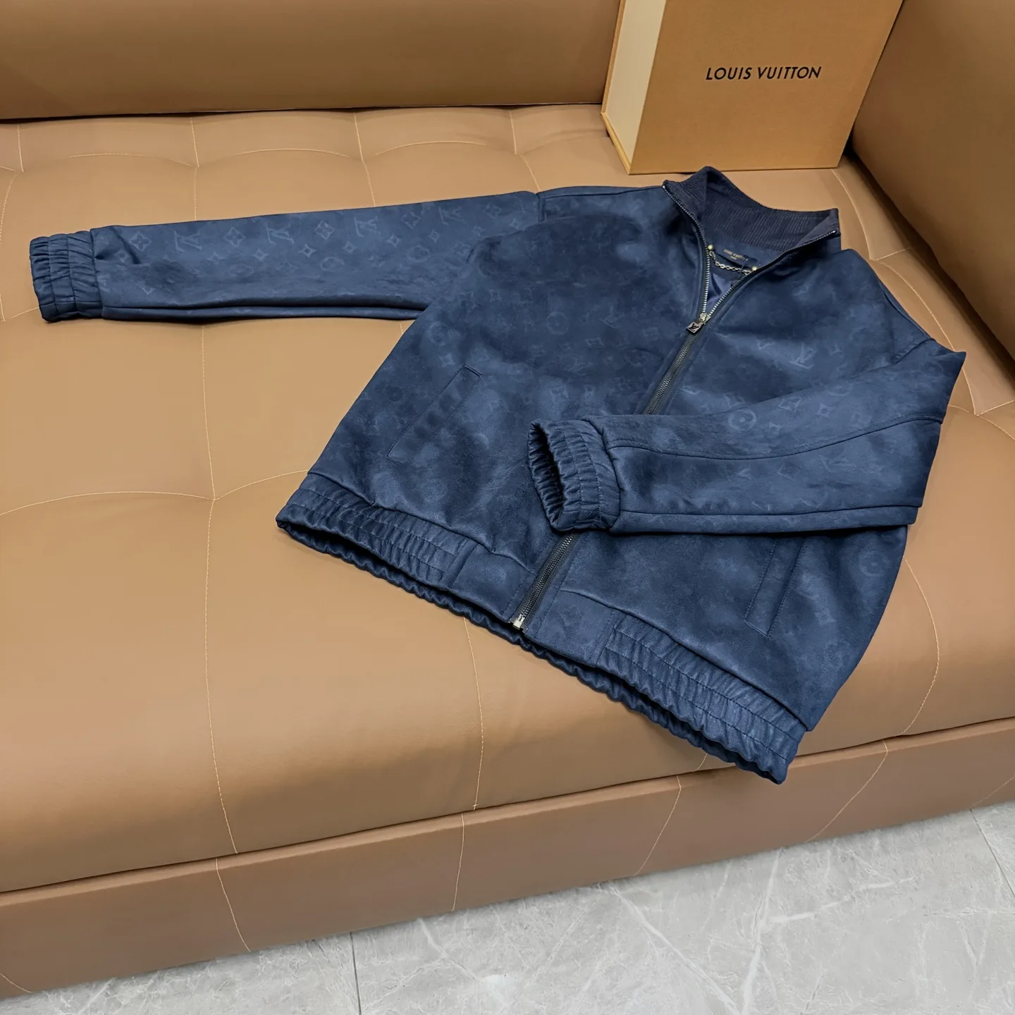 Monogram Embossed Suede Bomber Jacket D27022658 — view 2