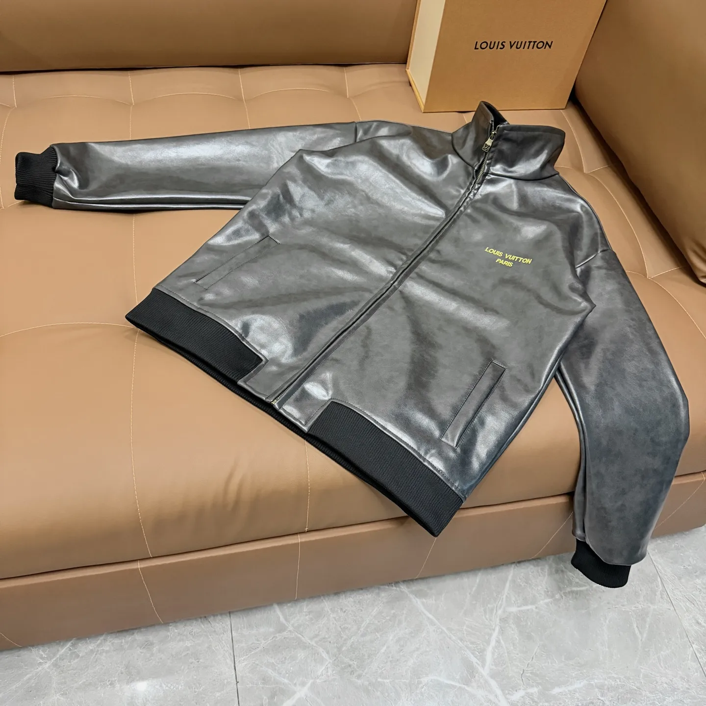 Louis Vuitton Embroidered Lambskin Bomber Jacket D27022657 — view 8
