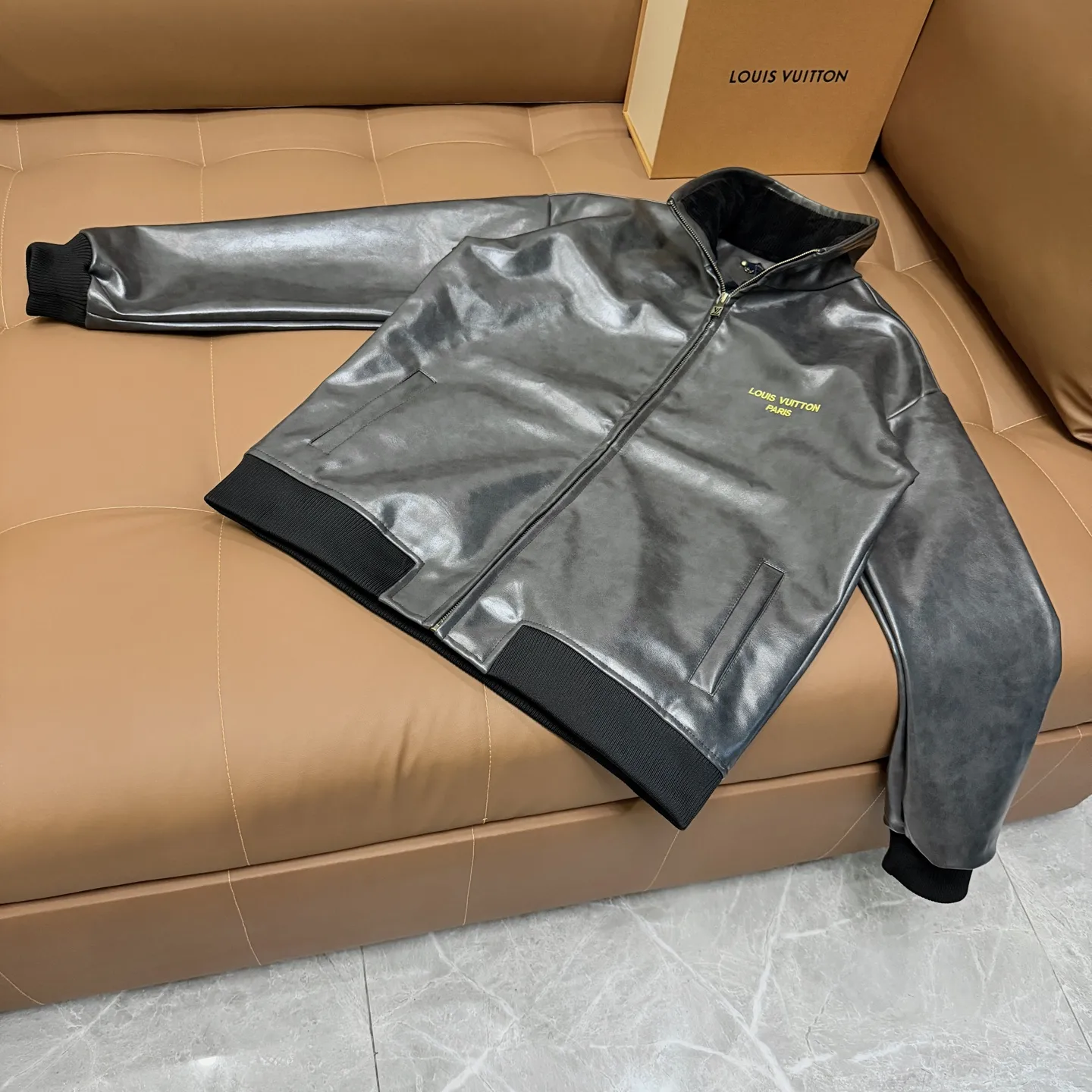 Louis Vuitton Embroidered Lambskin Bomber Jacket D27022657 — view 9
