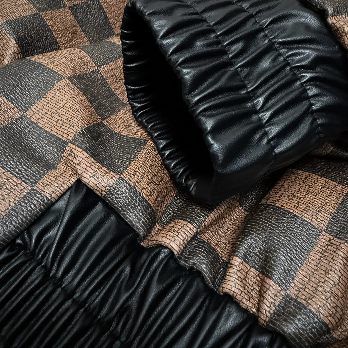 Damier Leather Blouson Bomber Jacket D27022656 — view 4