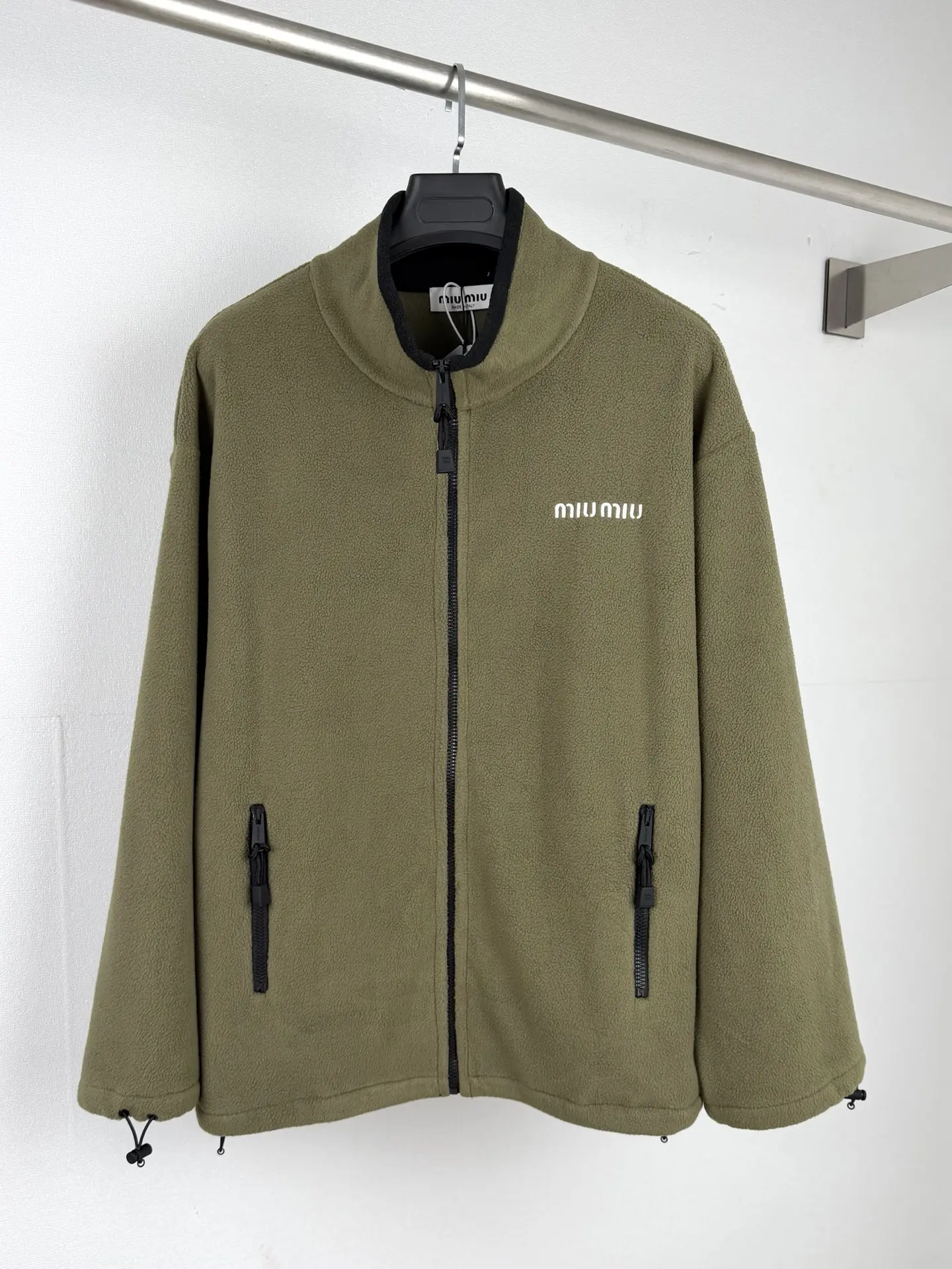 Embroidered Fleece Zip-Up Jacket D27021312