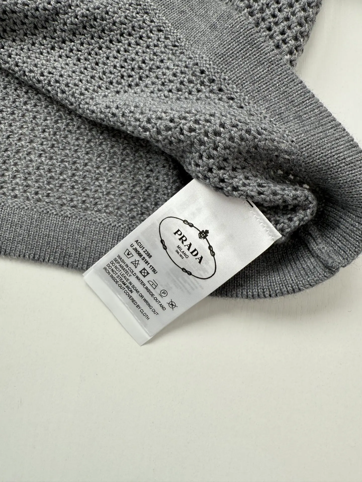Open-Knit Mesh Polo Cardigan D27024740 — view 6