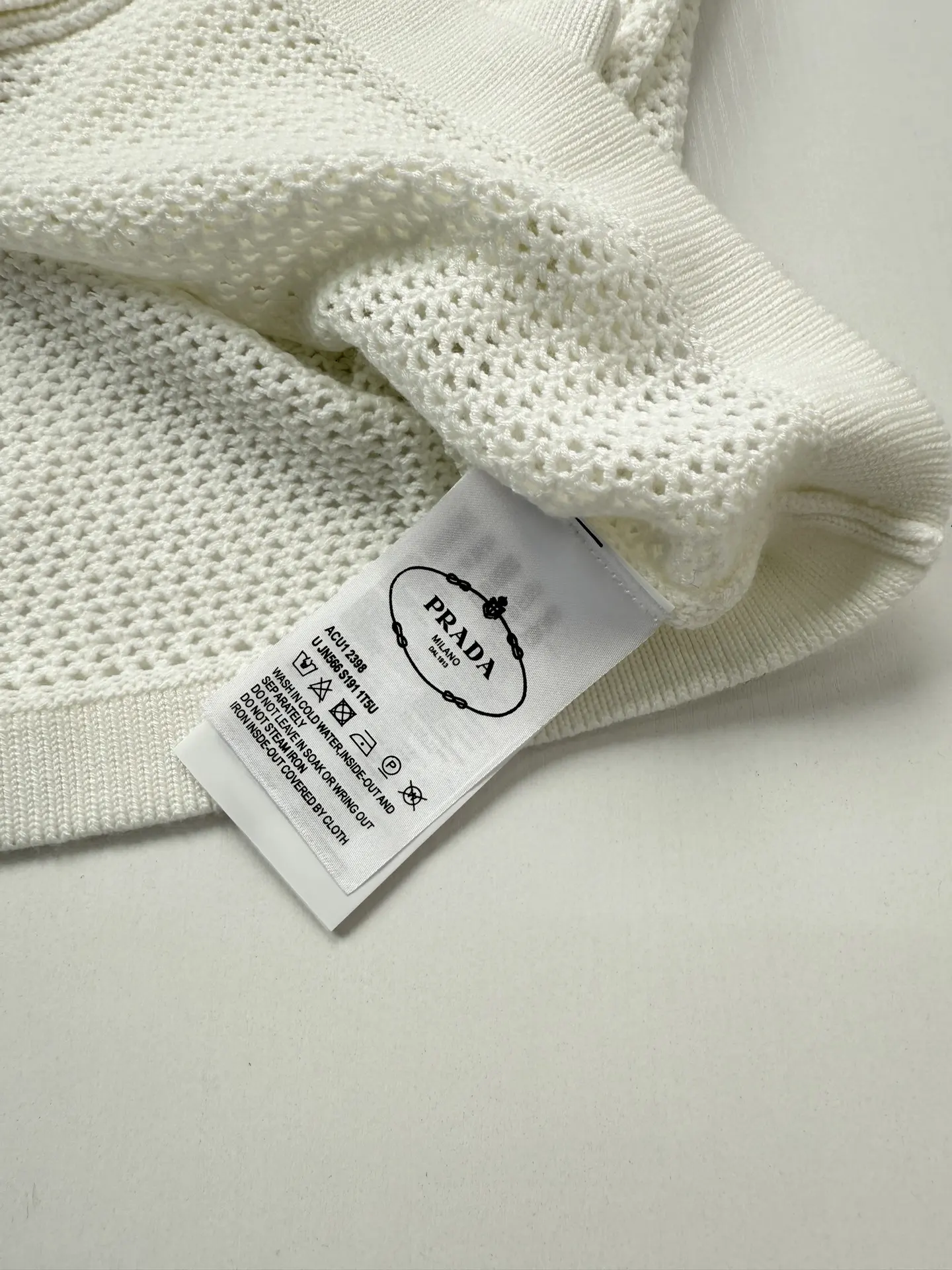 Open-Knit Mesh Polo Cardigan D27024739 — view 5