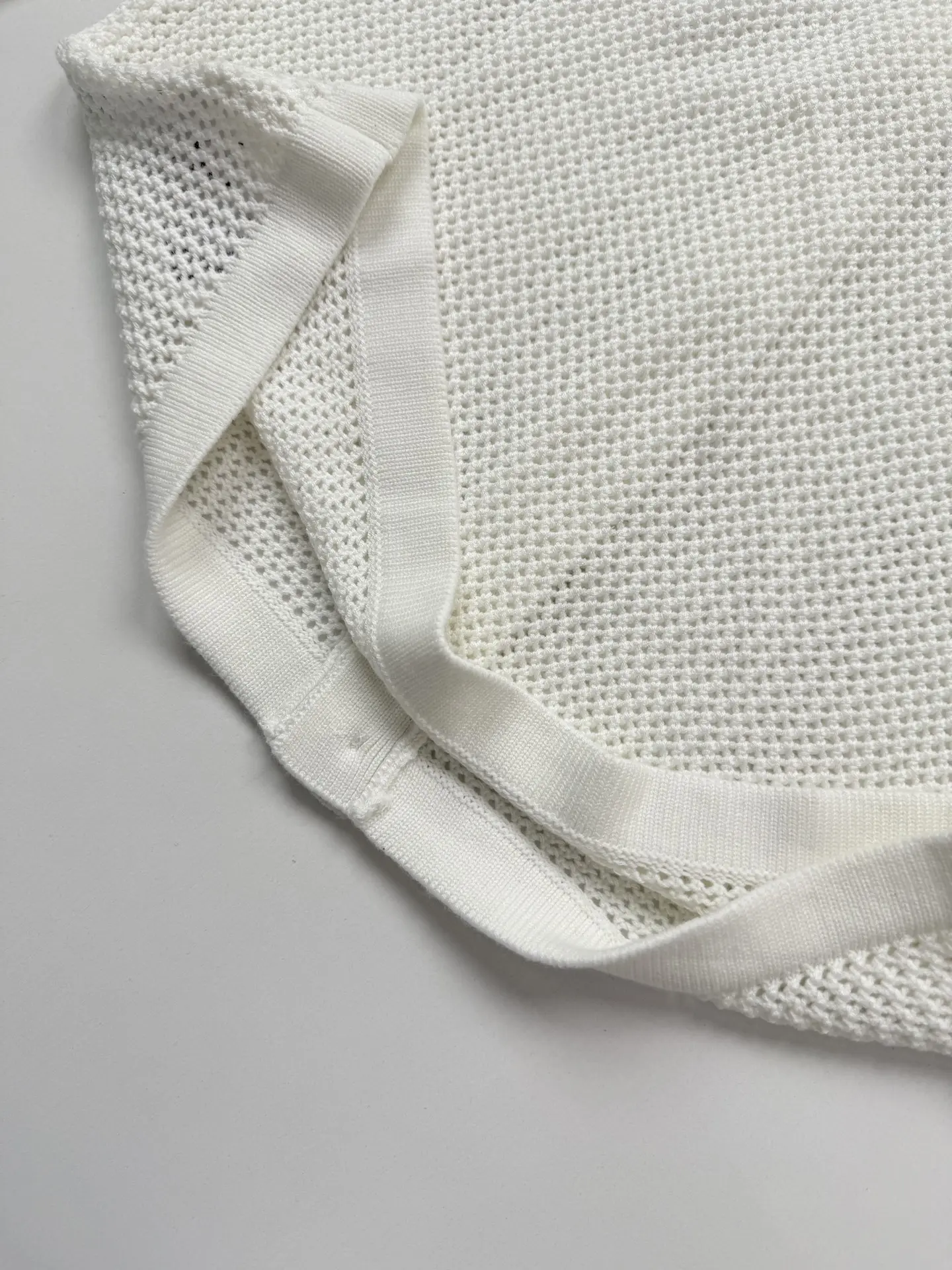 Open-Knit Mesh Polo Cardigan D27024739 — view 9